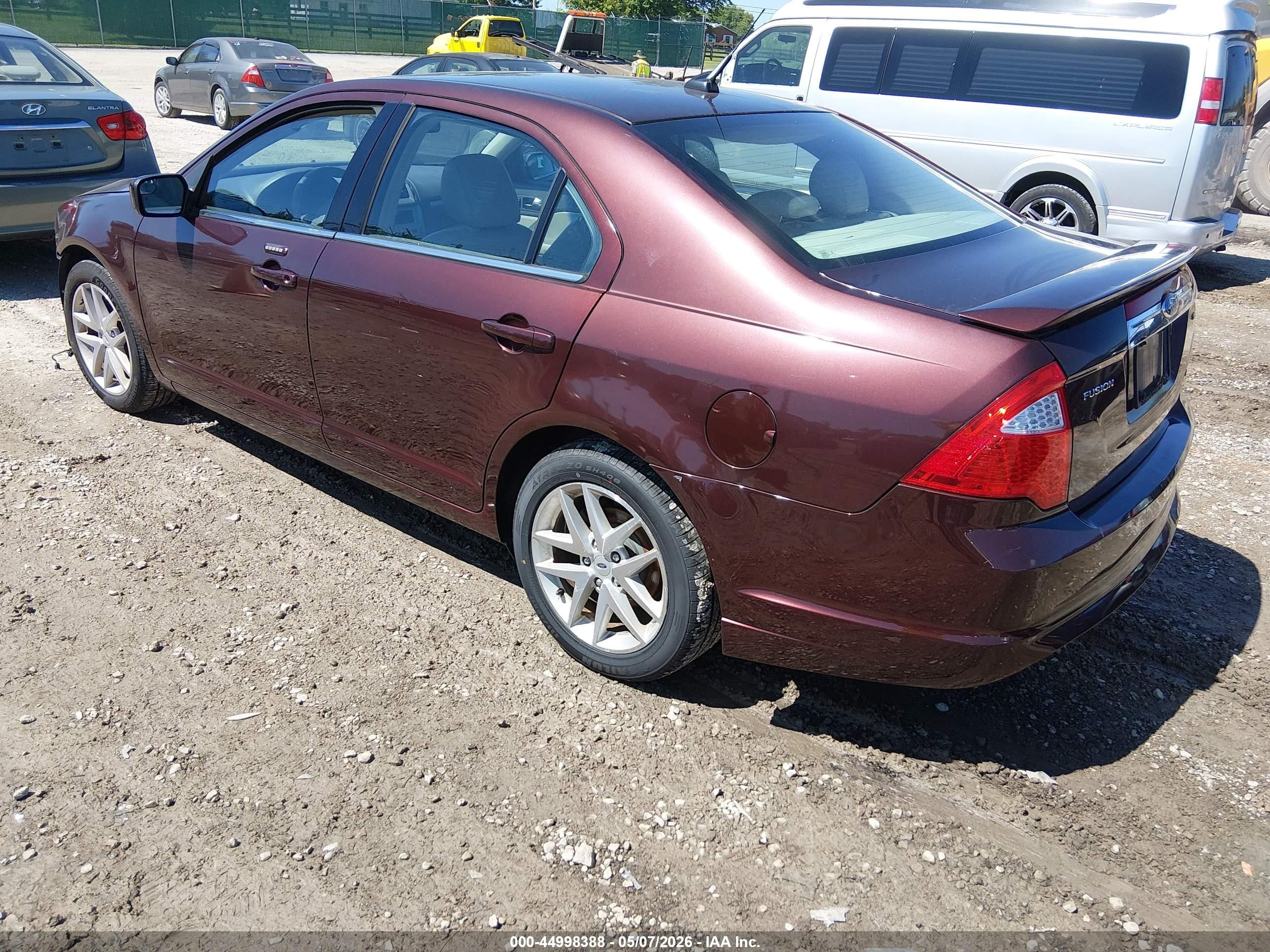 2012 Ford Fusion Sel Burgundy vin: 3FAHP0JA7CR141602