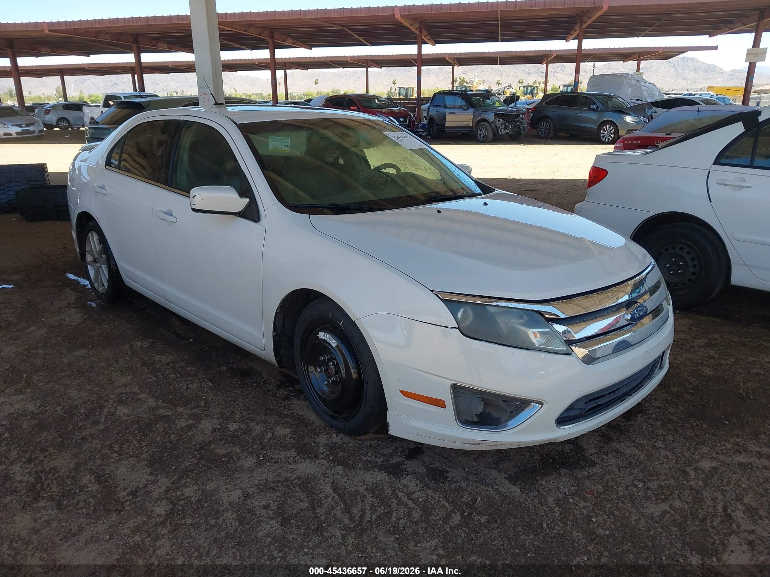 2010 Ford Fusion Sel White vin: 3FAHP0JA8AR260336