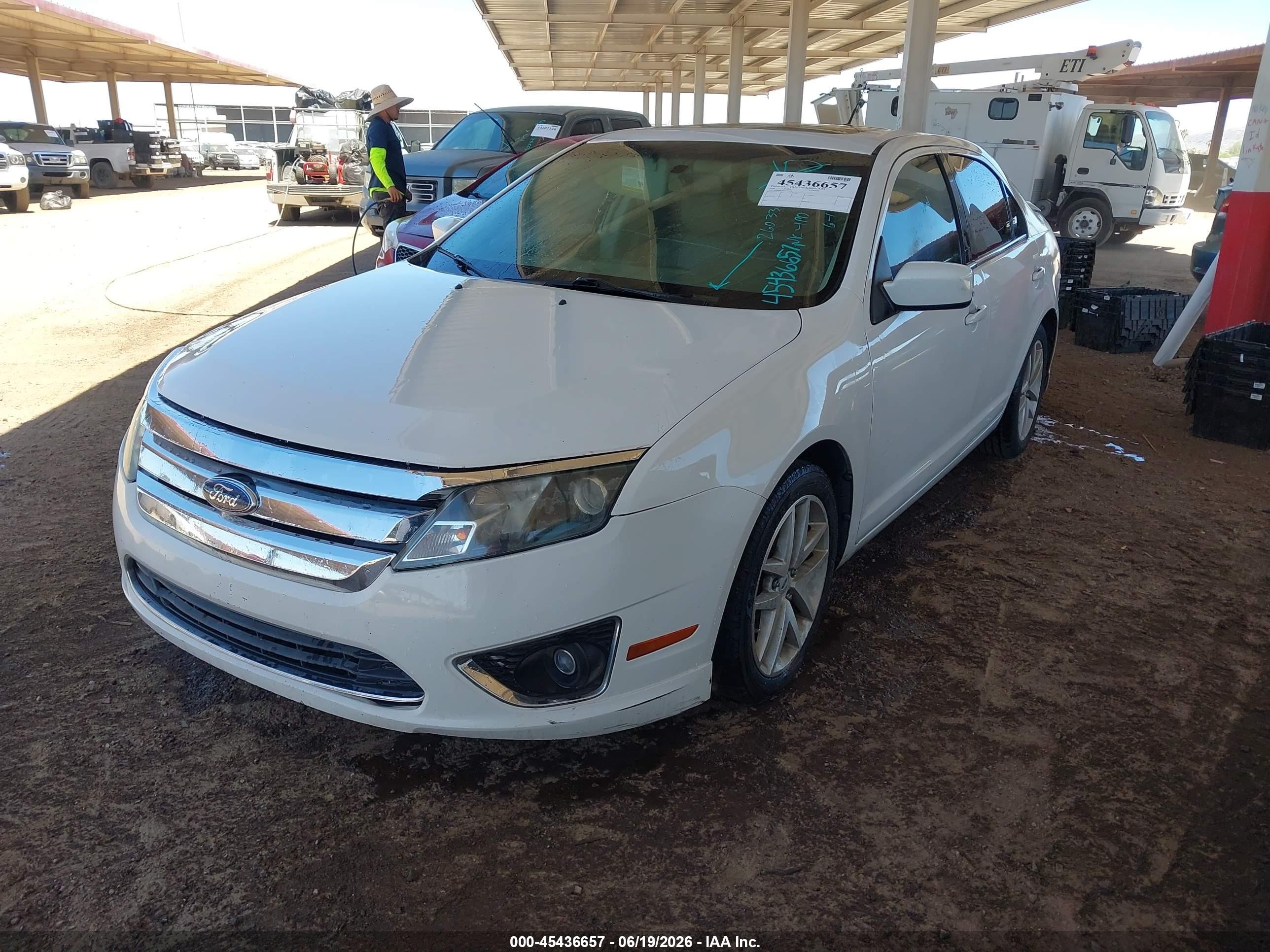 2010 Ford Fusion Sel White vin: 3FAHP0JA8AR260336