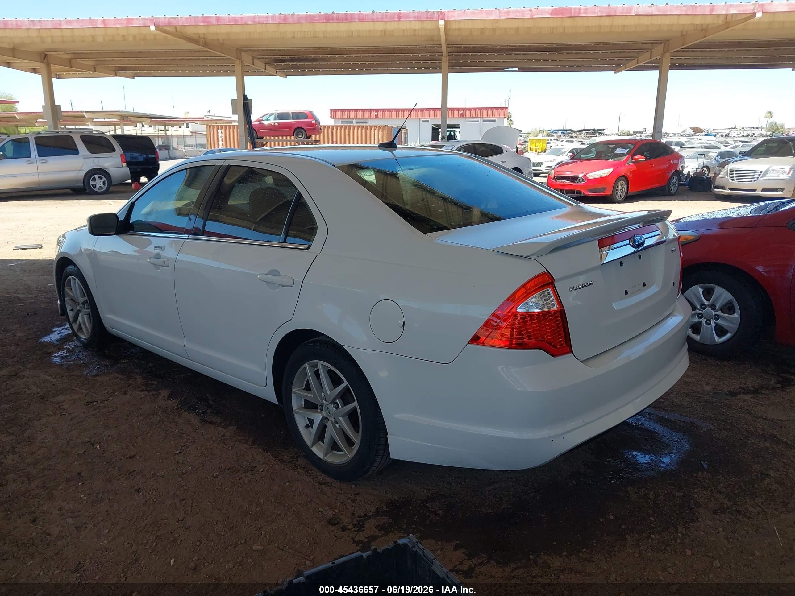 2010 Ford Fusion Sel White vin: 3FAHP0JA8AR260336