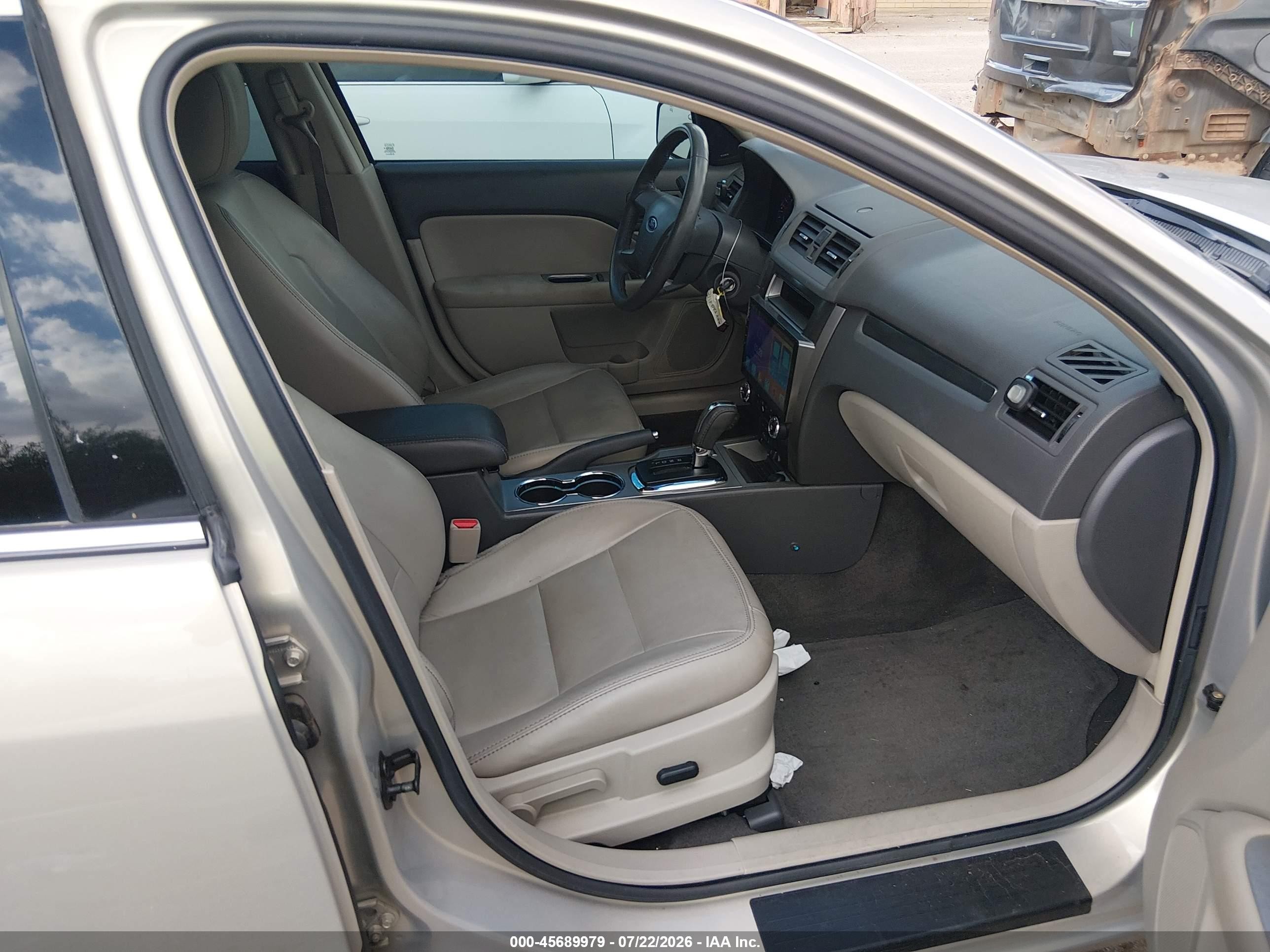 2010 Ford Fusion Sel Beige vin: 3FAHP0JA8AR317439