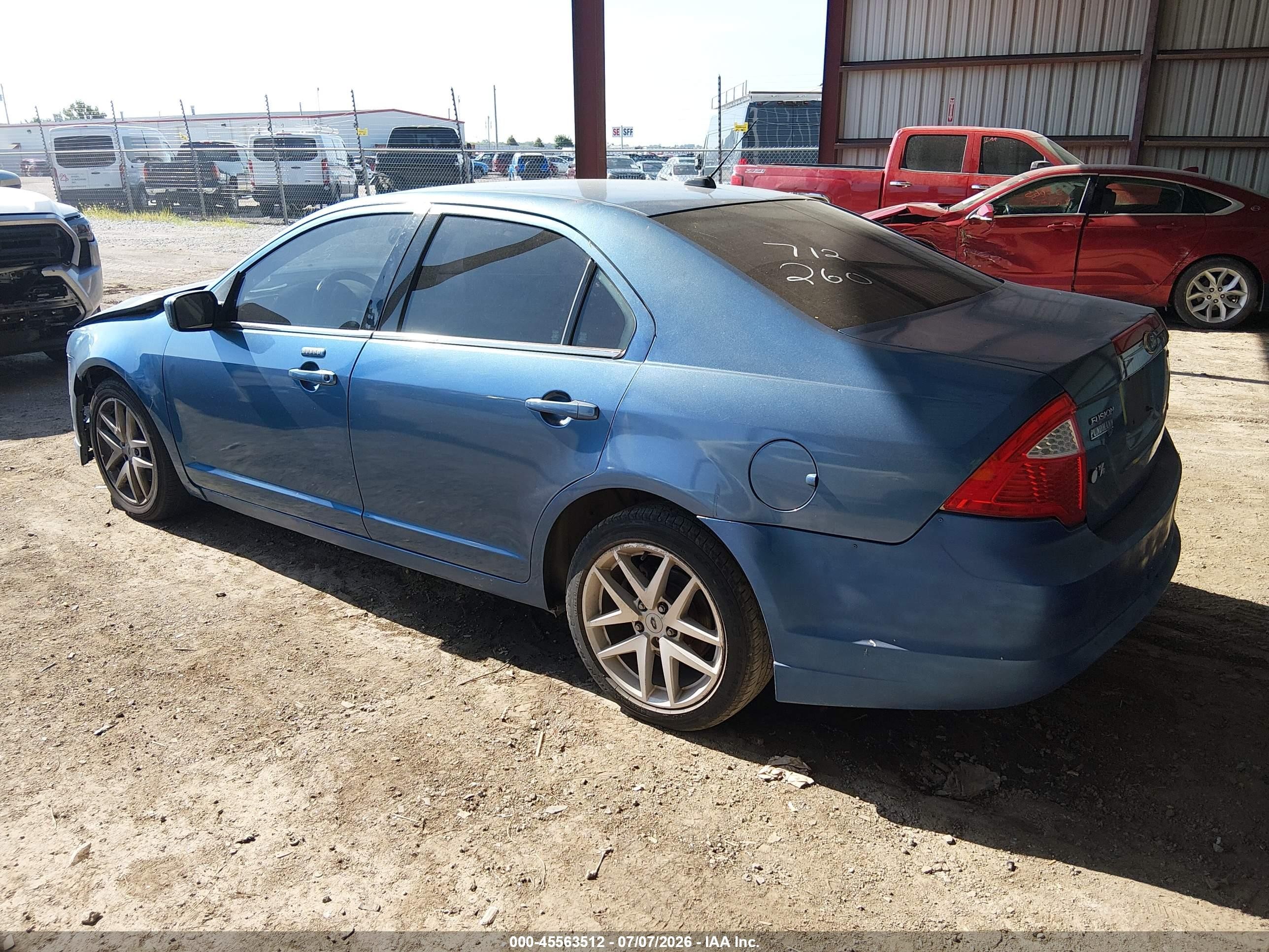 2010 Ford Fusion Sel Blue vin: 3FAHP0JA8AR321393
