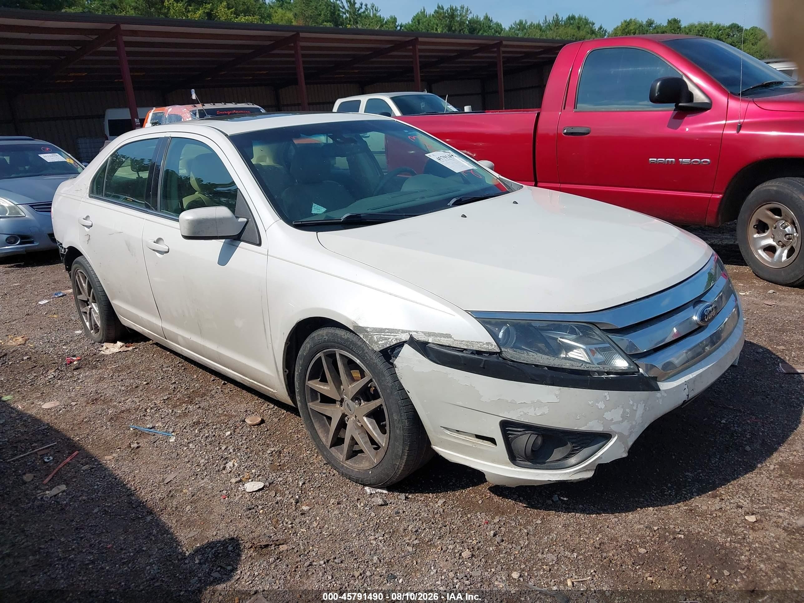 2012 Ford Fusion Sel White vin: 3FAHP0JA8CR294263