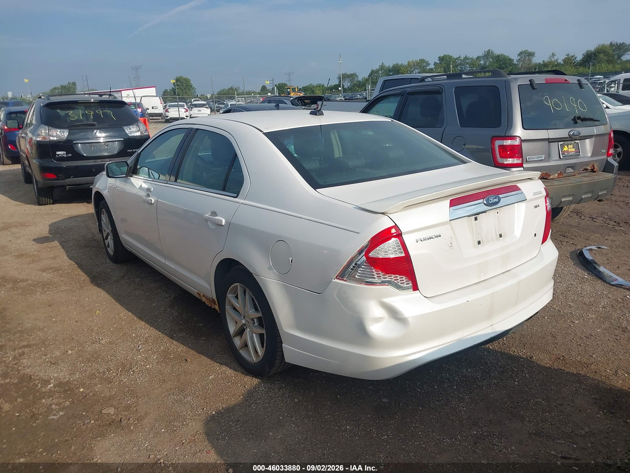 2010 Ford Fusion Sel White vin: 3FAHP0JA9AR259664