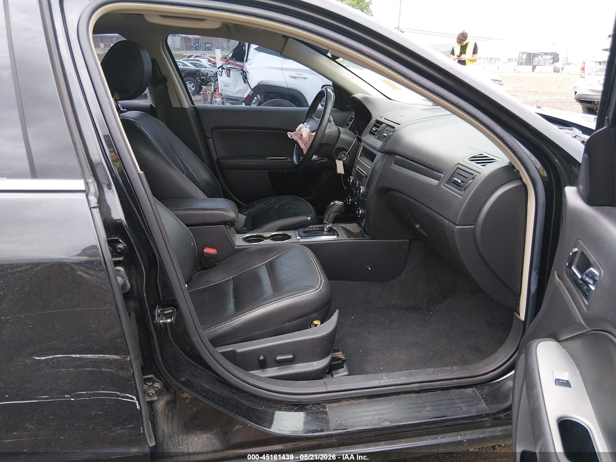 2012 Ford Fusion Sel Черный vin: 3FAHP0JA9CR300510