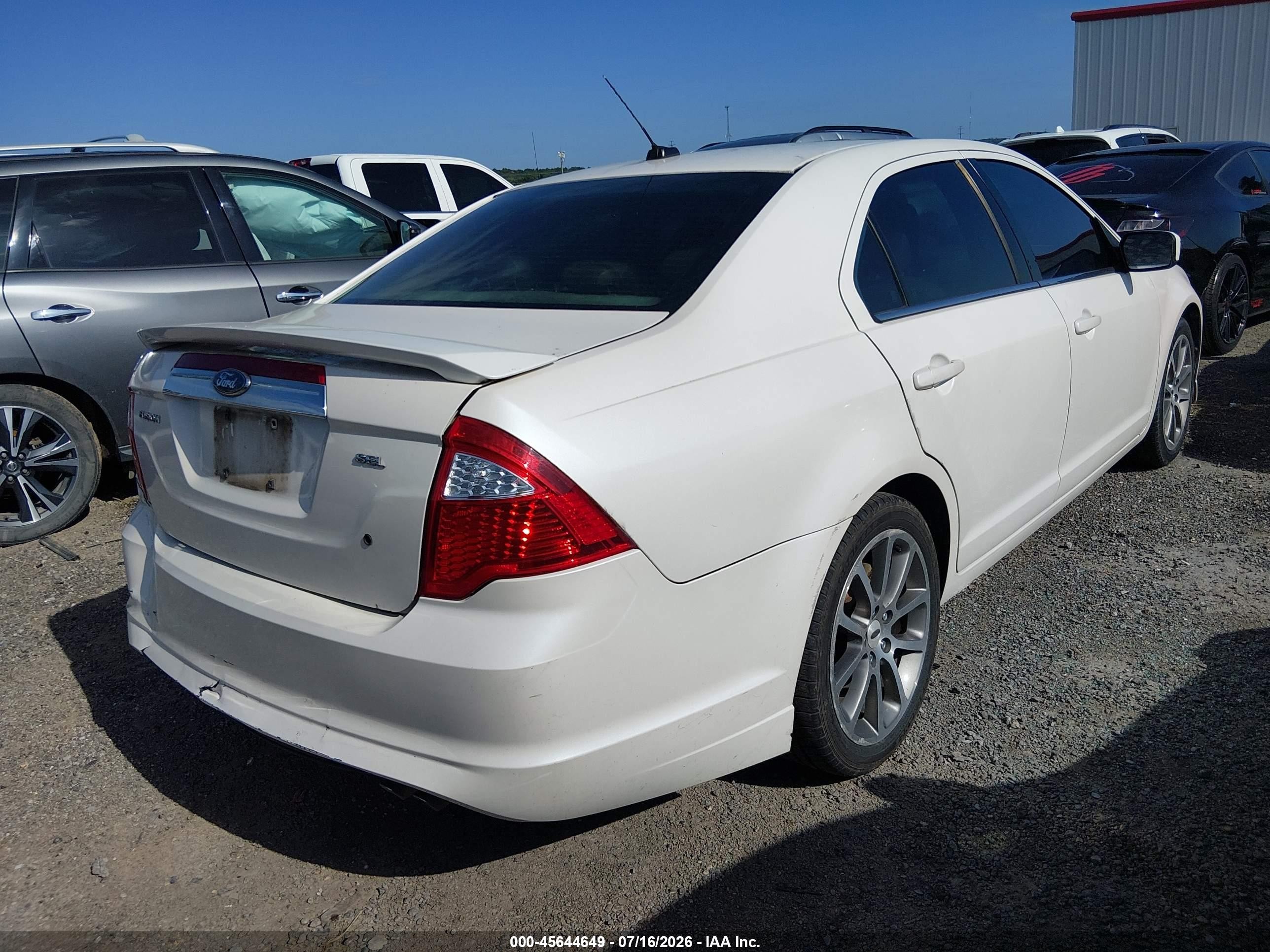 2010 Ford Fusion Sel White vin: 3FAHP0JAXAR187597