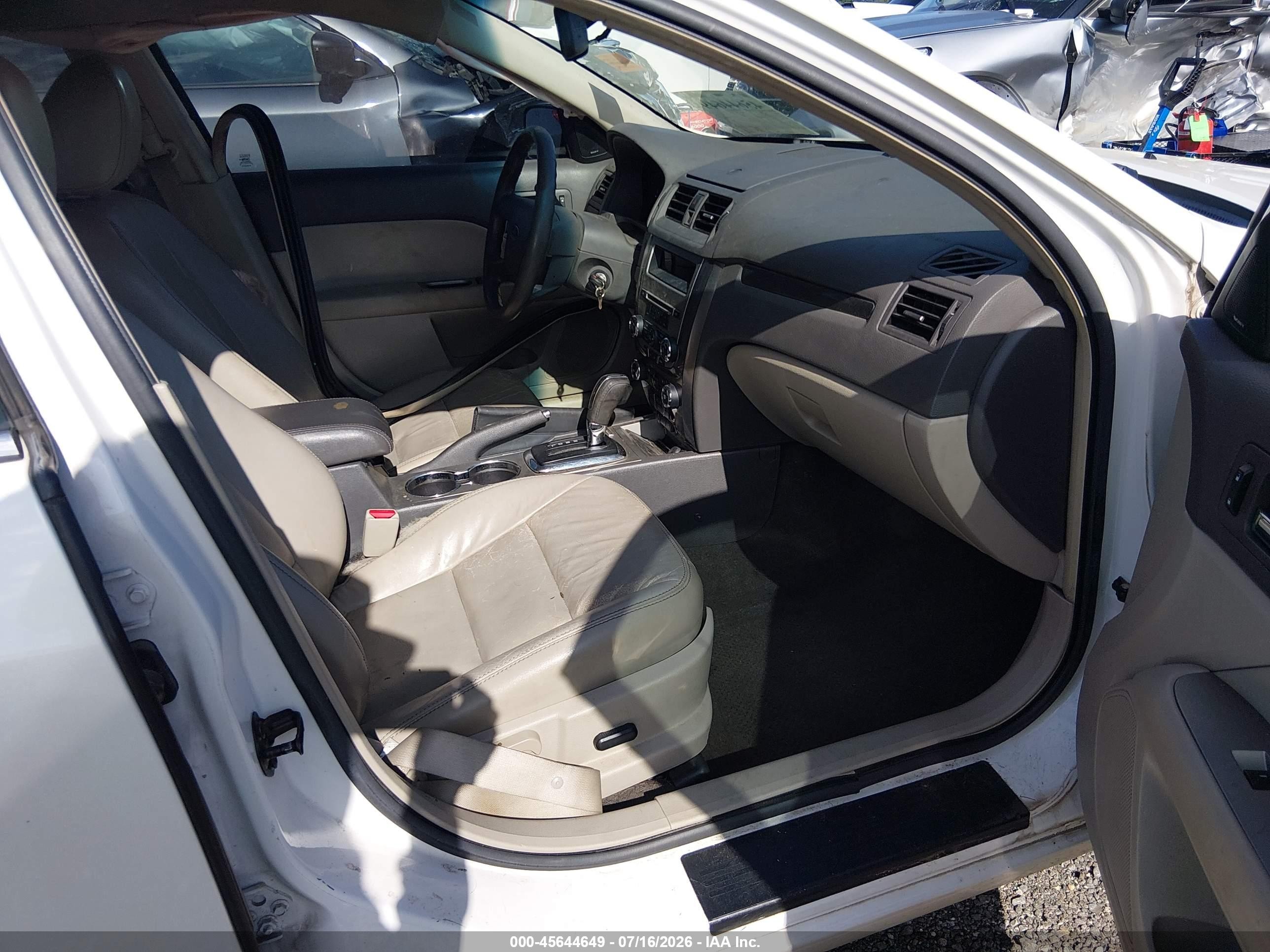 2010 Ford Fusion Sel White vin: 3FAHP0JAXAR187597