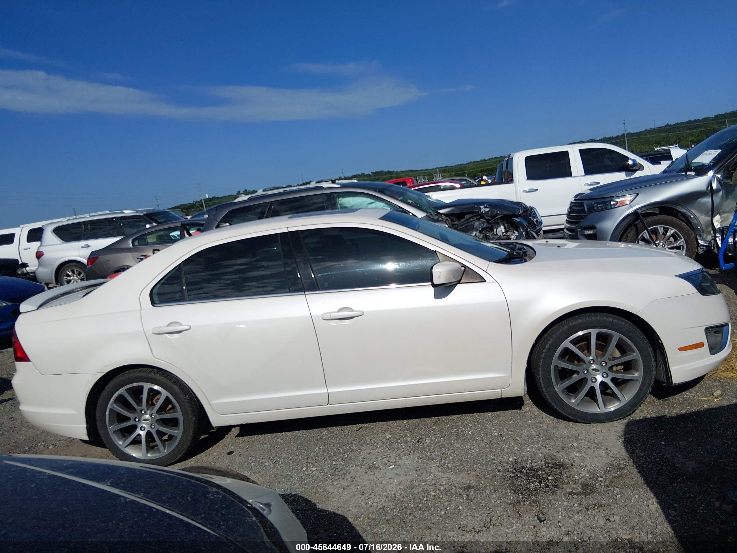 2010 Ford Fusion Sel White vin: 3FAHP0JAXAR187597