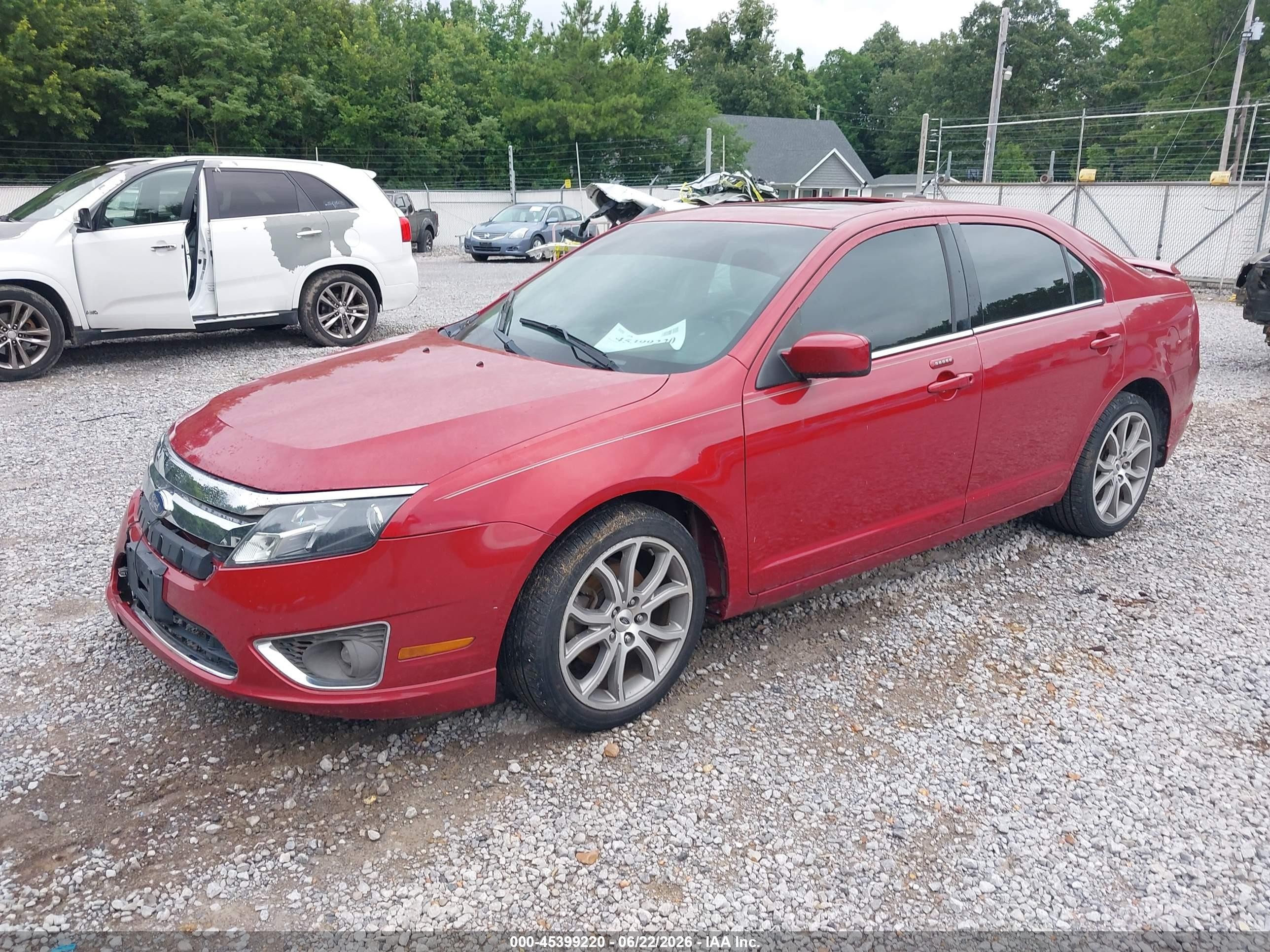 2010 Ford Fusion Sel Red vin: 3FAHP0JAXAR192296