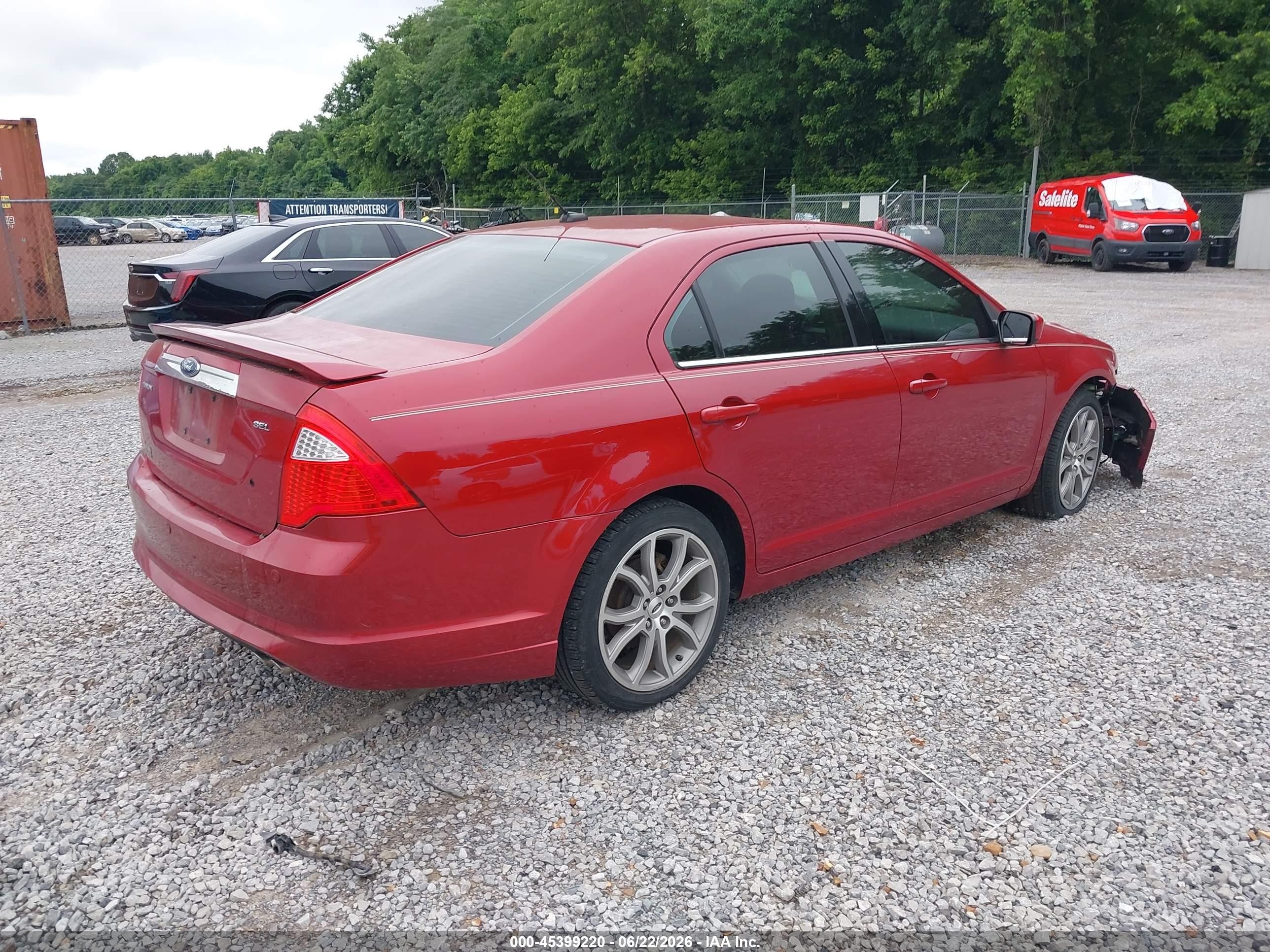 2010 Ford Fusion Sel Red vin: 3FAHP0JAXAR192296
