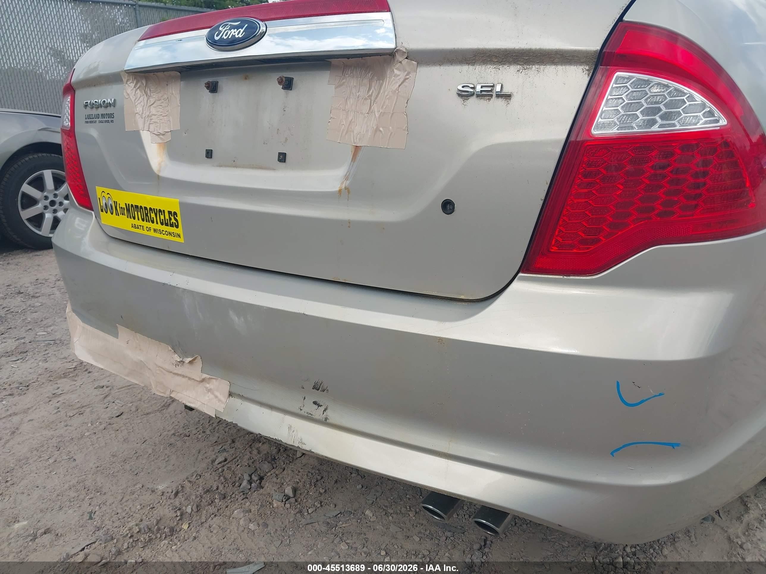 2010 Ford Fusion Sel Tan vin: 3FAHP0JAXAR240296