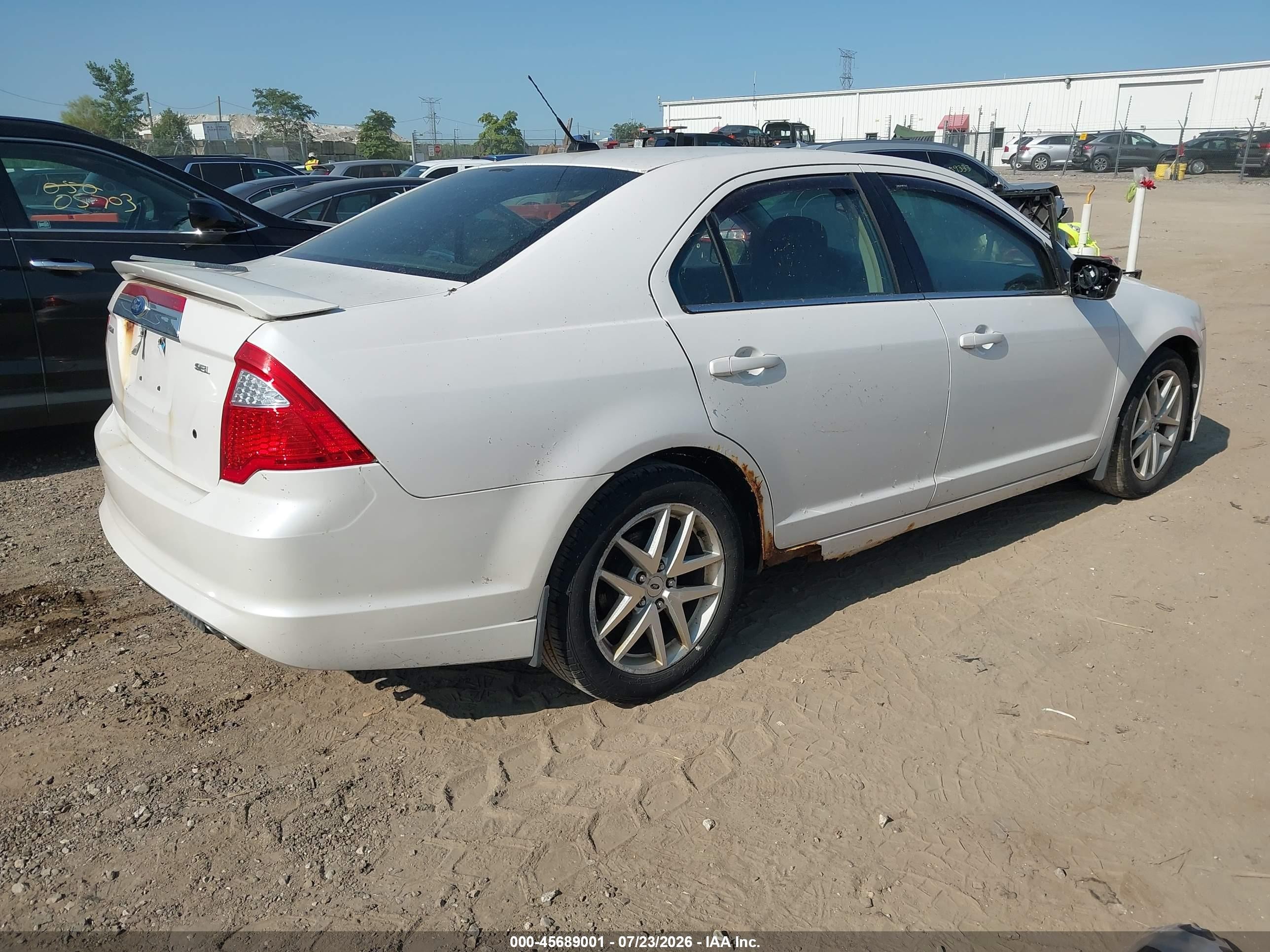 2011 Ford Fusion Sel White vin: 3FAHP0JAXBR175659