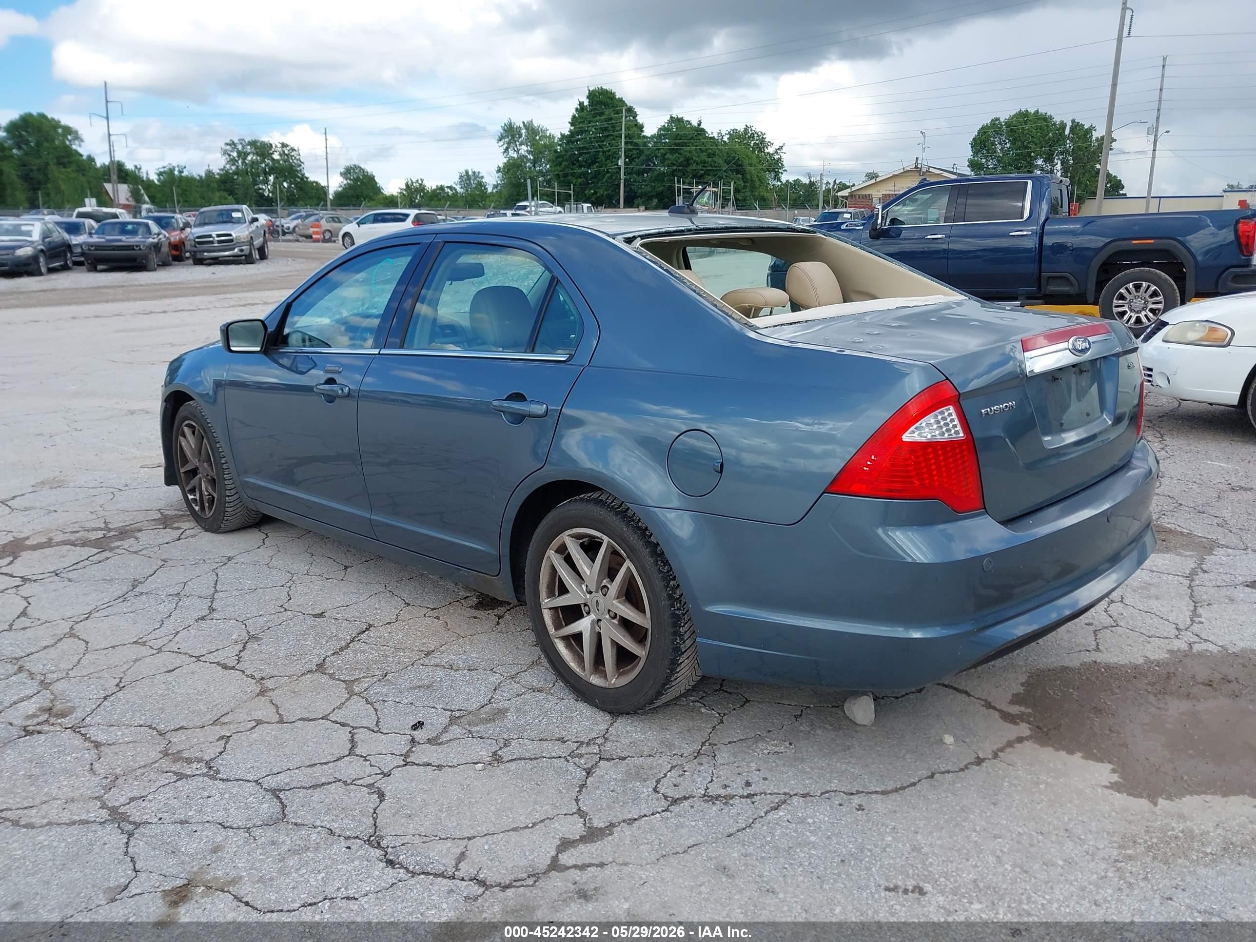 2012 Ford Fusion Sel Blue vin: 3FAHP0JAXCR169930