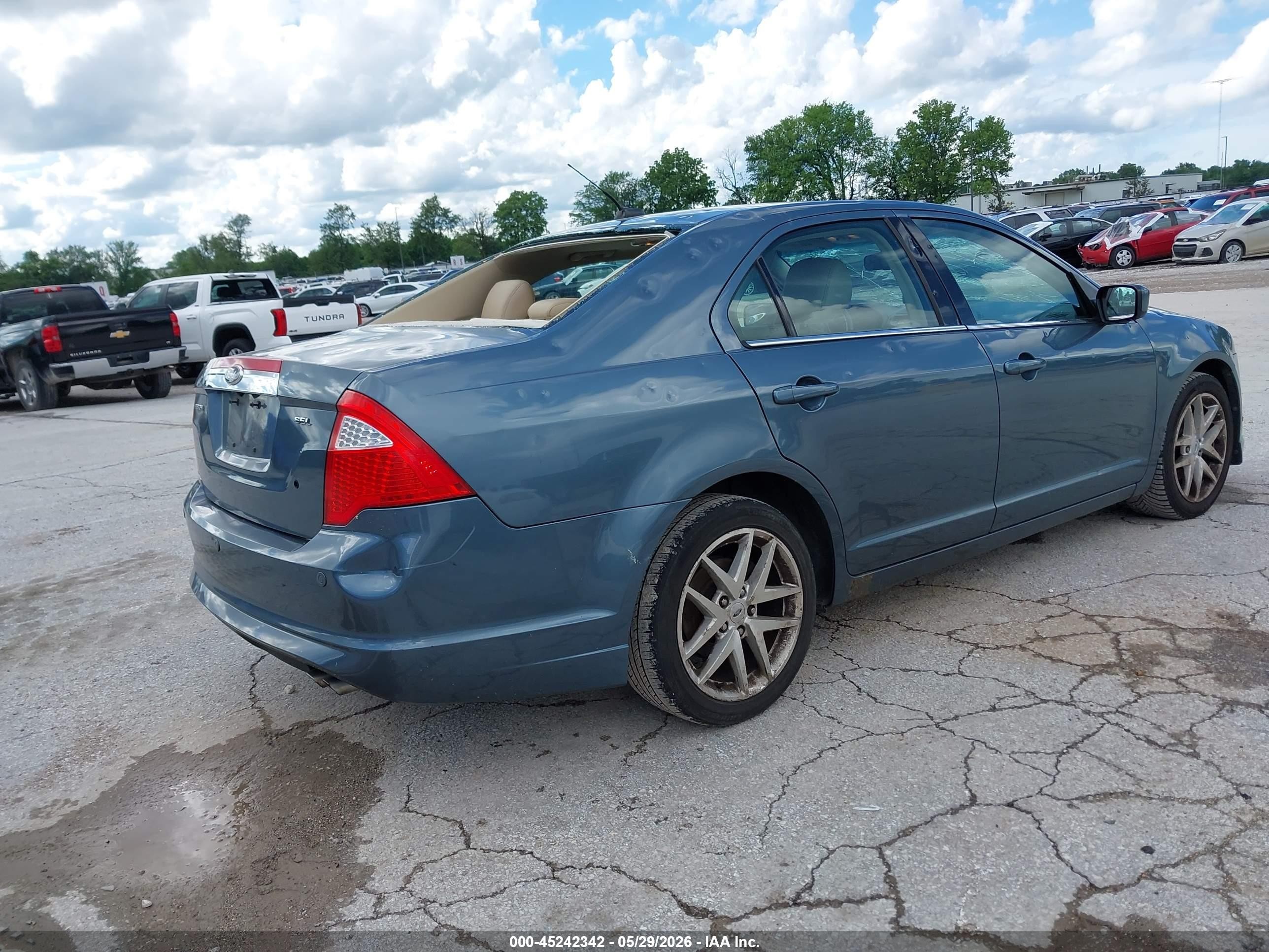 2012 Ford Fusion Sel Blue vin: 3FAHP0JAXCR169930