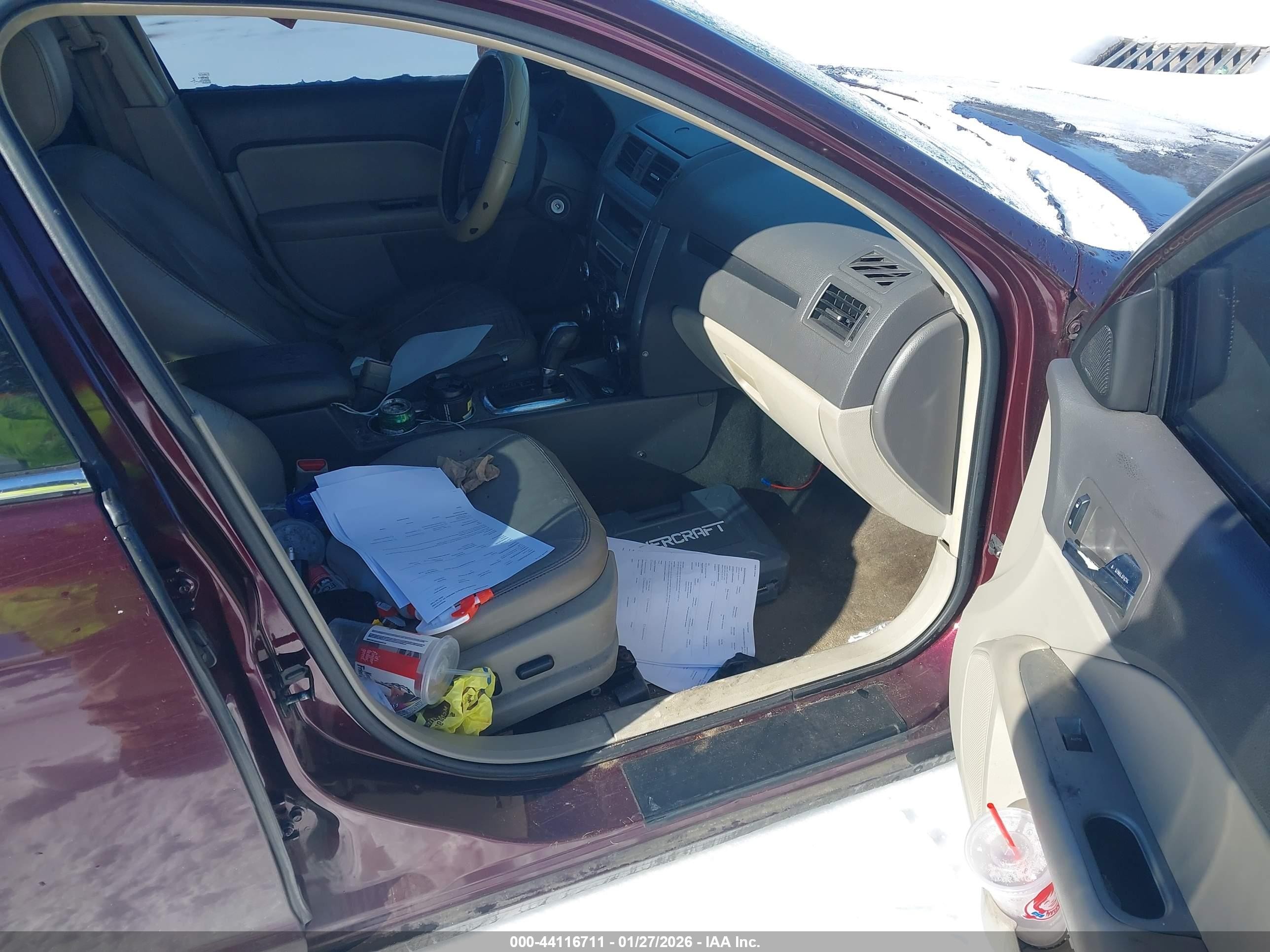 2012 Ford Fusion Sel Maroon vin: 3FAHP0JAXCR283068