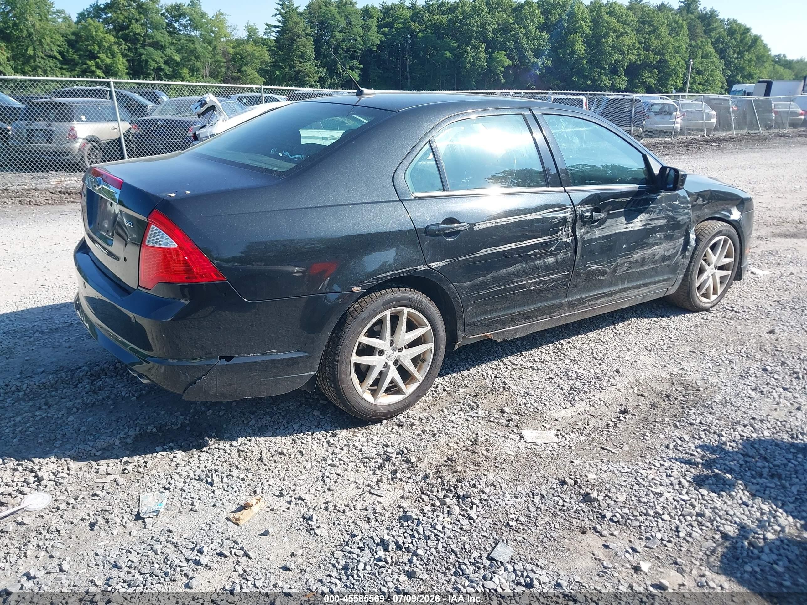 2012 Ford Fusion Sel Black vin: 3FAHP0JAXCR298220