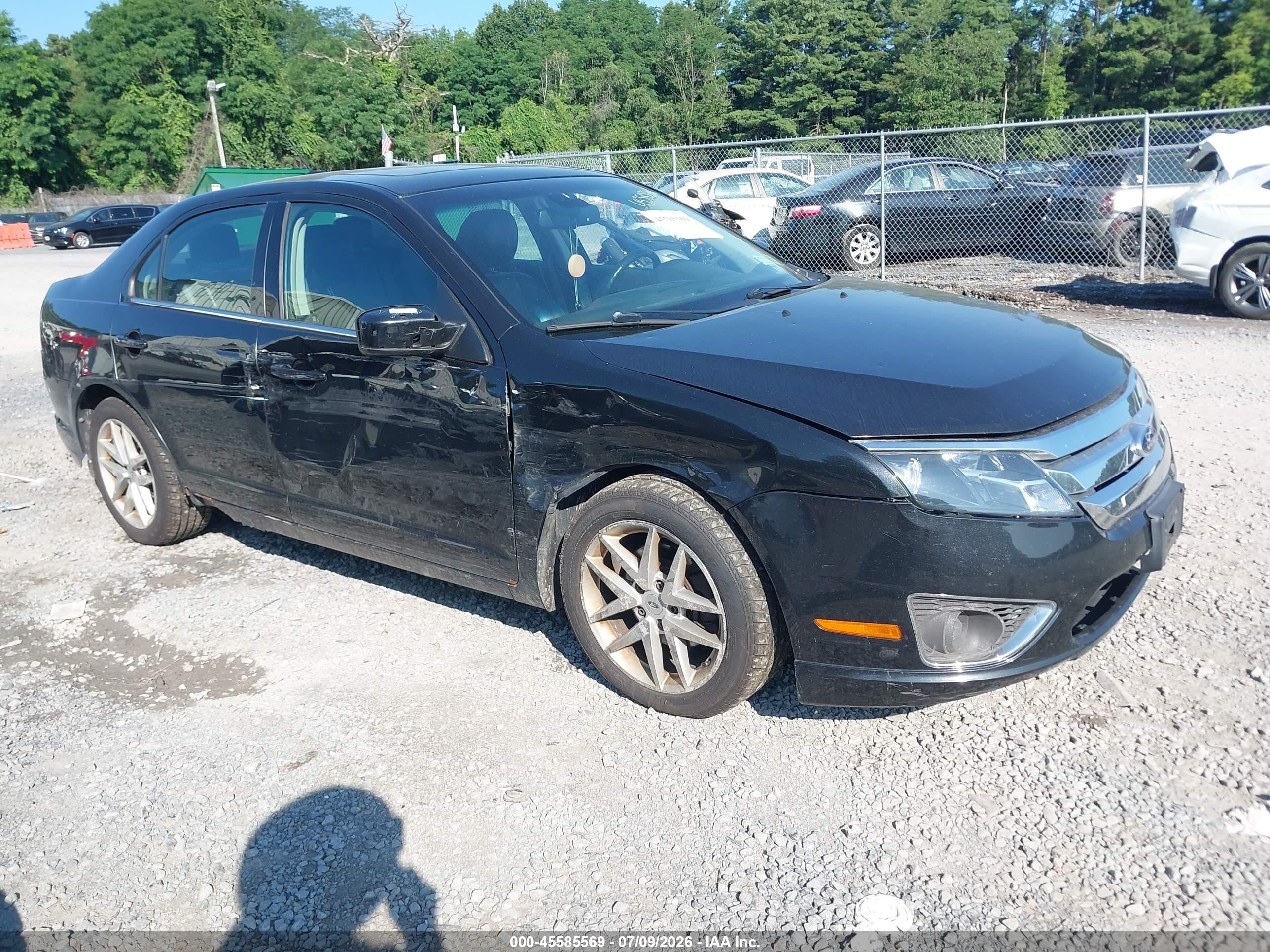 2012 Ford Fusion Sel Black vin: 3FAHP0JAXCR298220