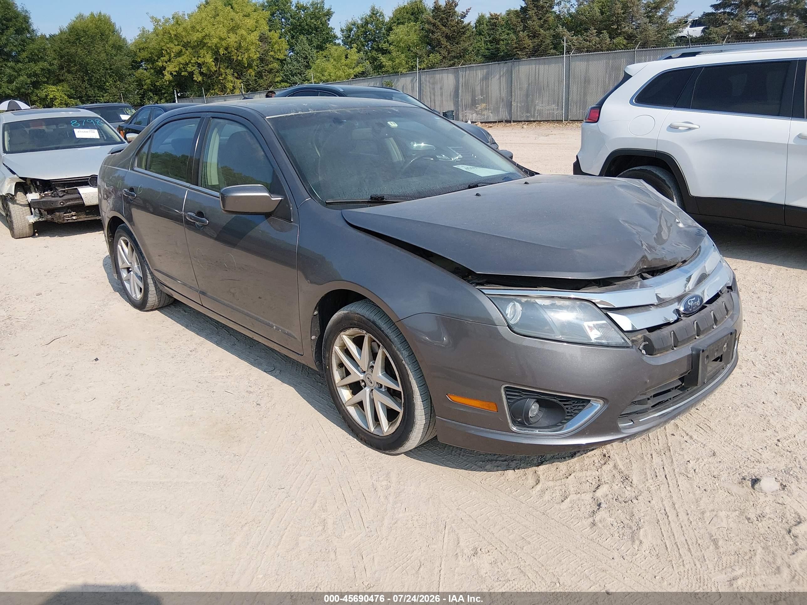 2010 Ford Fusion Sel Серый vin: 3FAHP0JG0AR104666