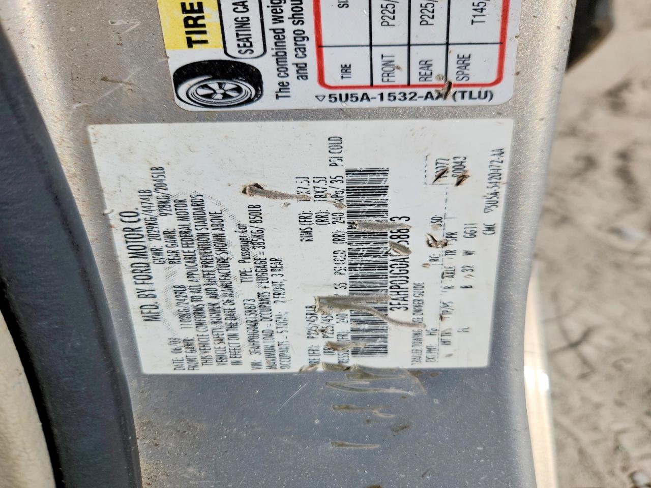 2010 Ford Fusion Sel Silver vin: 3FAHP0JG0AR158873