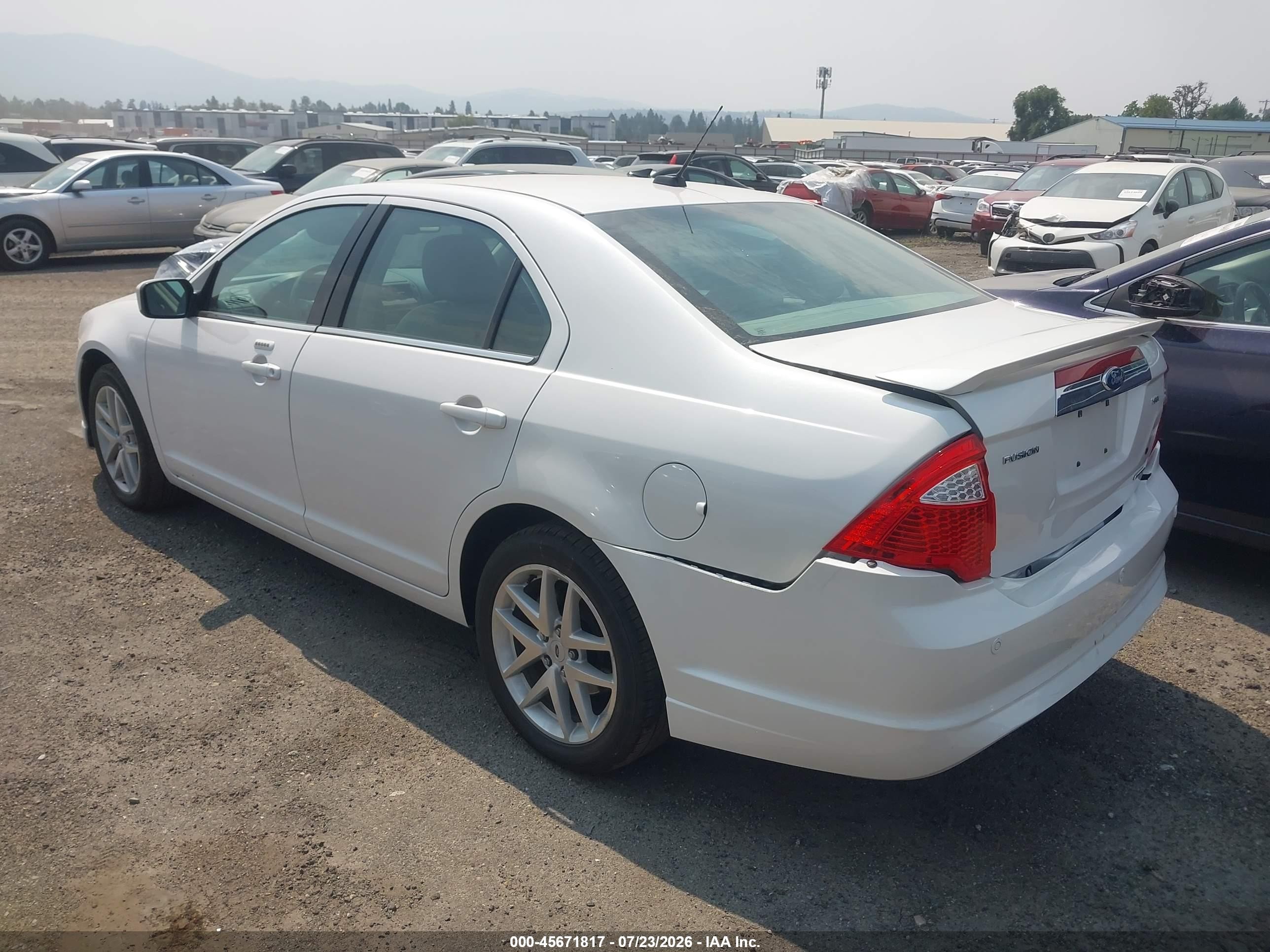 2011 Ford Fusion Sel Белый vin: 3FAHP0JG0BR267495