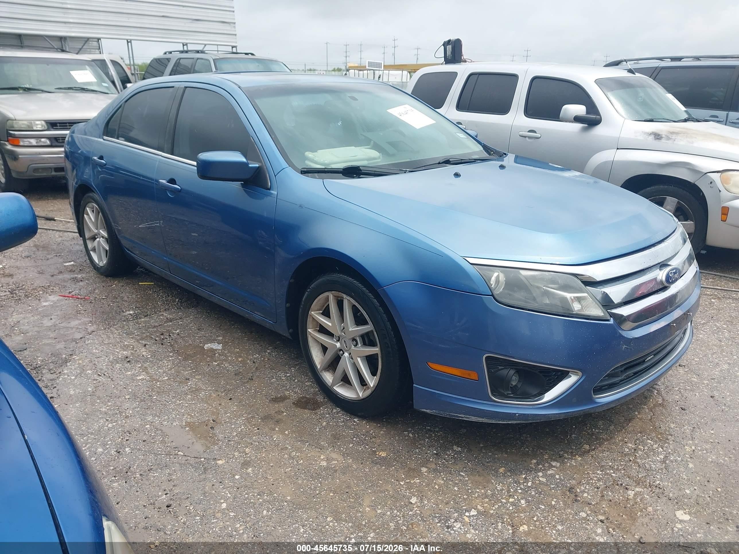 2010 Ford Fusion Sel Синий vin: 3FAHP0JG1AR331963