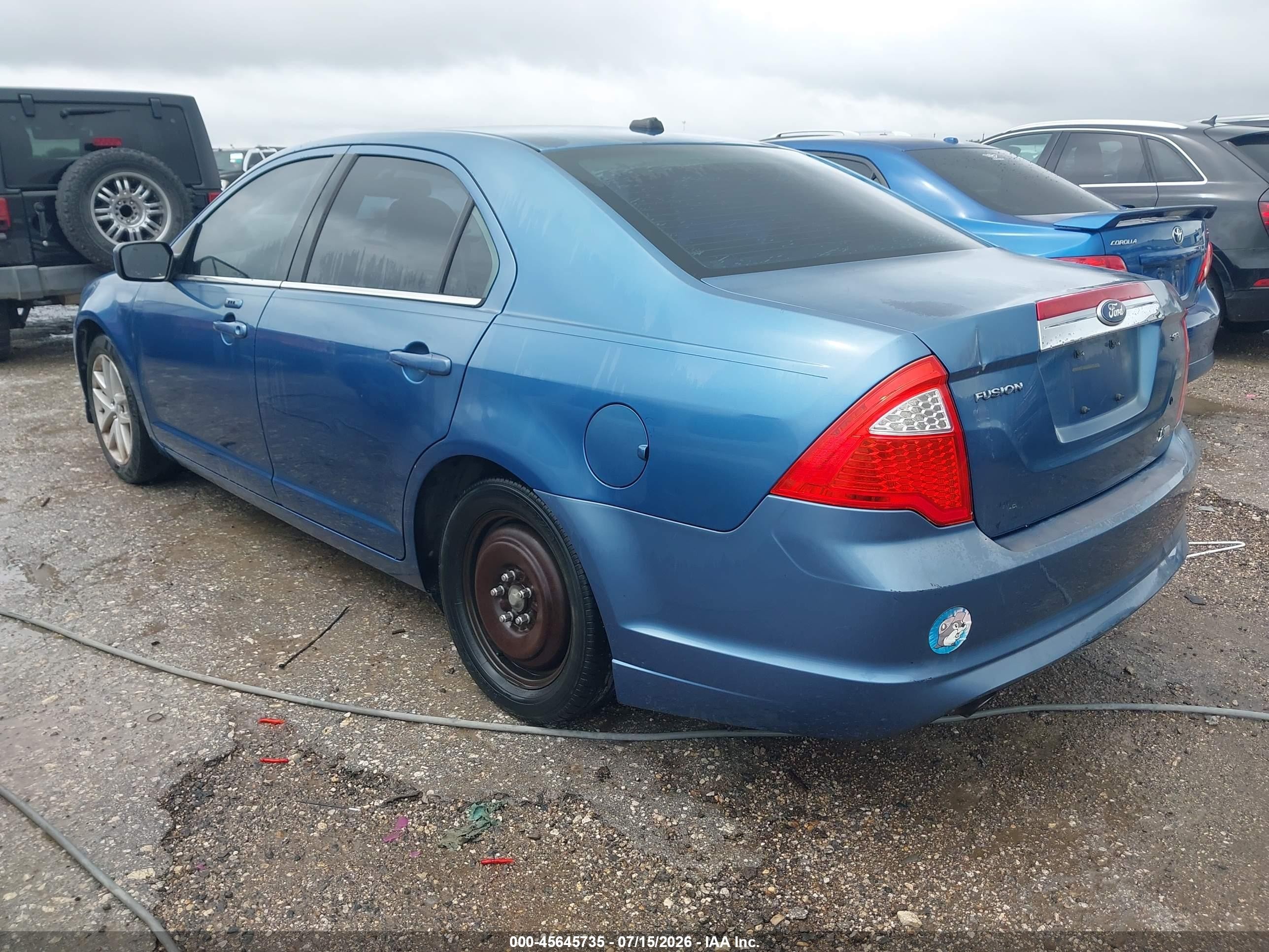 2010 Ford Fusion Sel Blue vin: 3FAHP0JG1AR331963