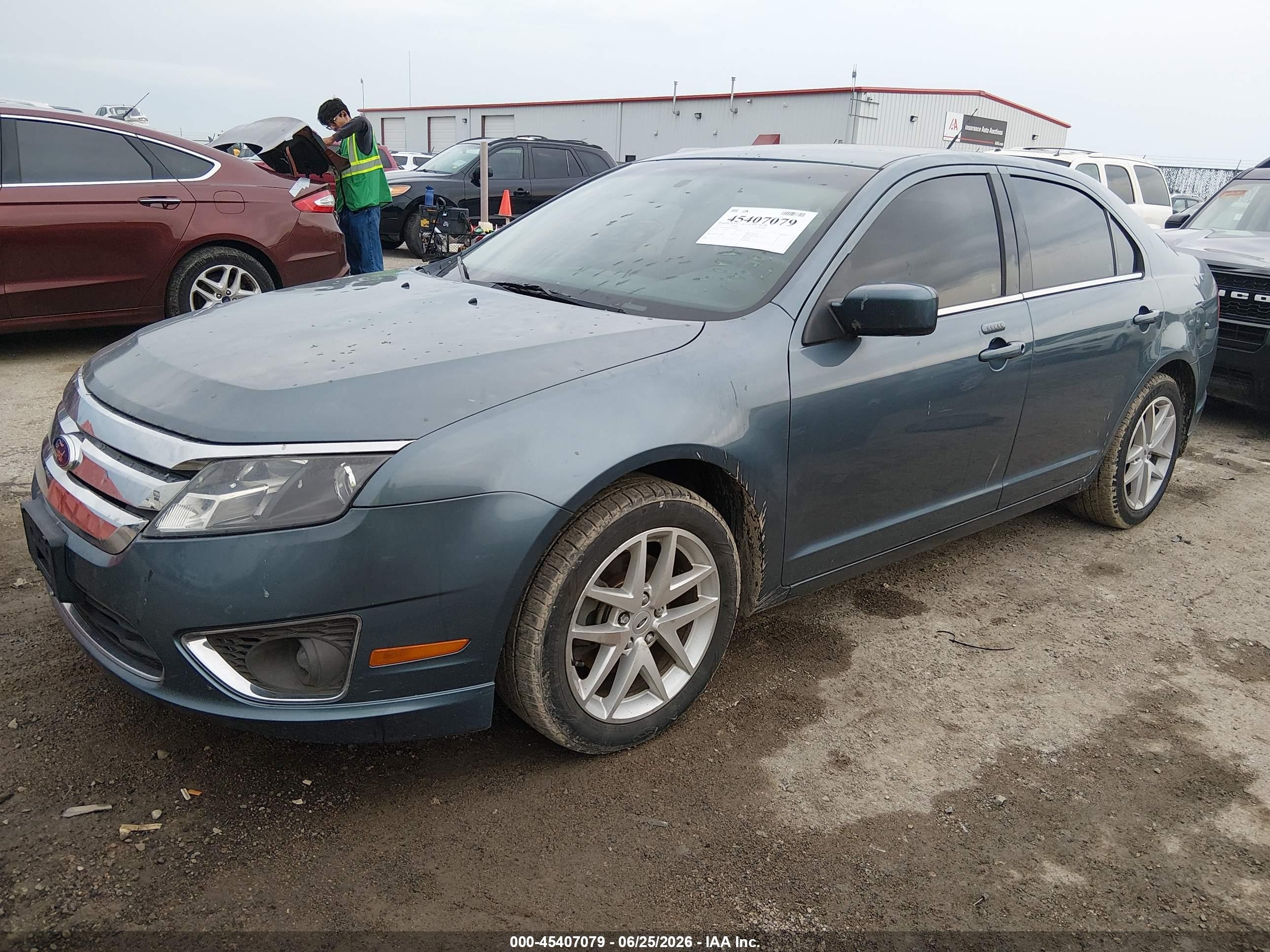 2011 Ford Fusion Sel Синий vin: 3FAHP0JG1BR320754