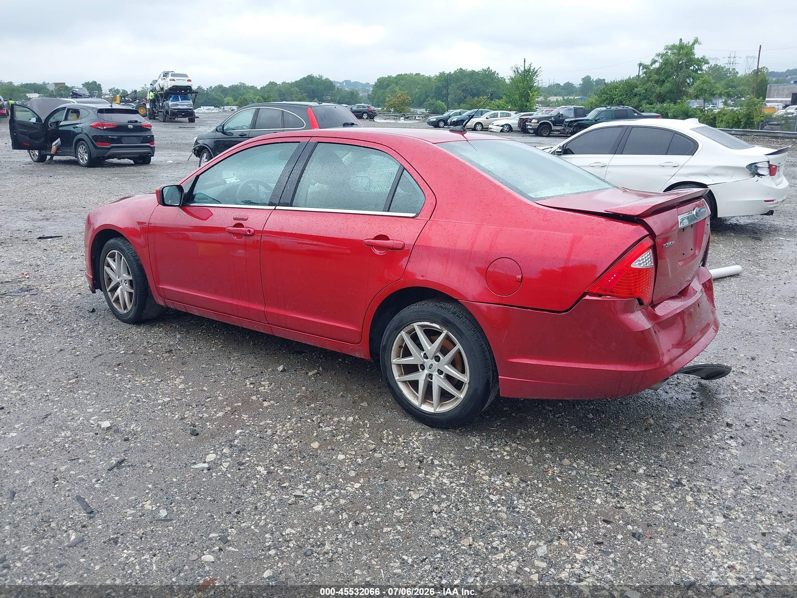 2012 Ford Fusion Sel Red vin: 3FAHP0JG1CR202897