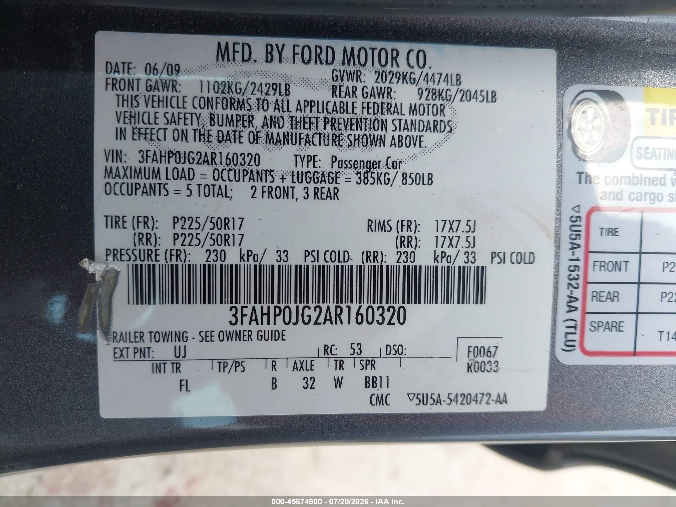 2010 Ford Fusion Sel Gray vin: 3FAHP0JG2AR160320