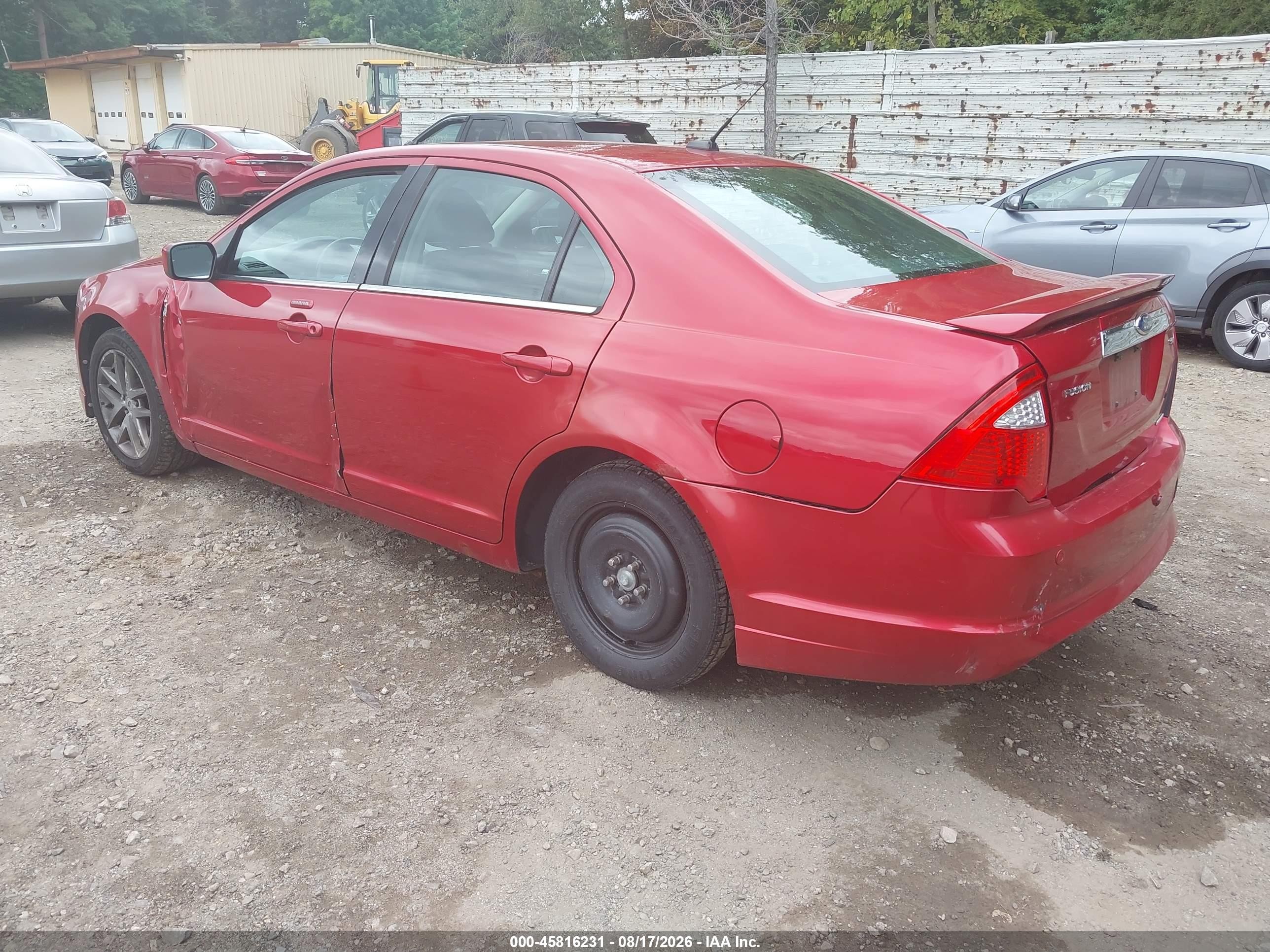 2011 Ford Fusion Sel Red vin: 3FAHP0JG2BR290762