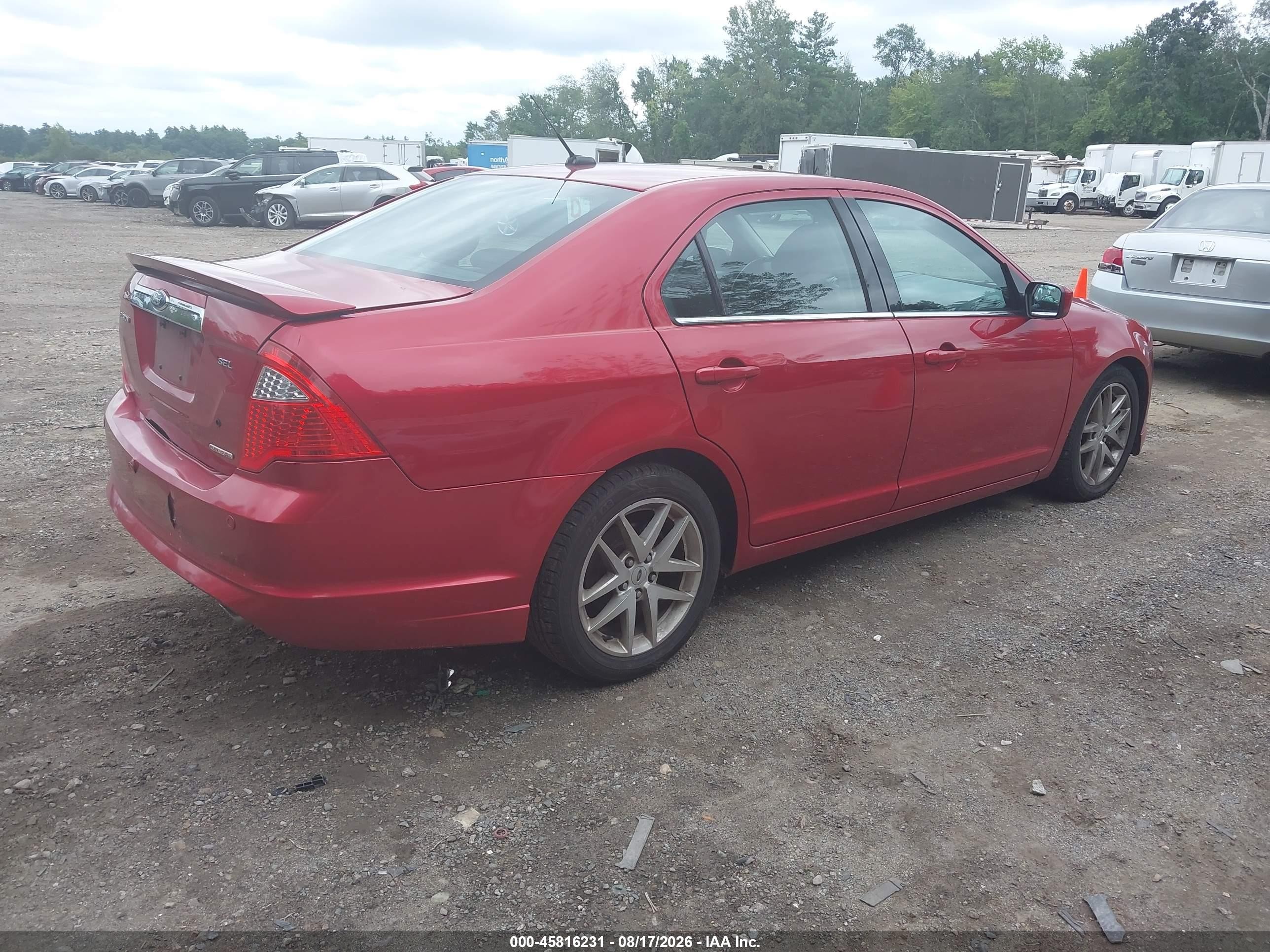 2011 Ford Fusion Sel Red vin: 3FAHP0JG2BR290762