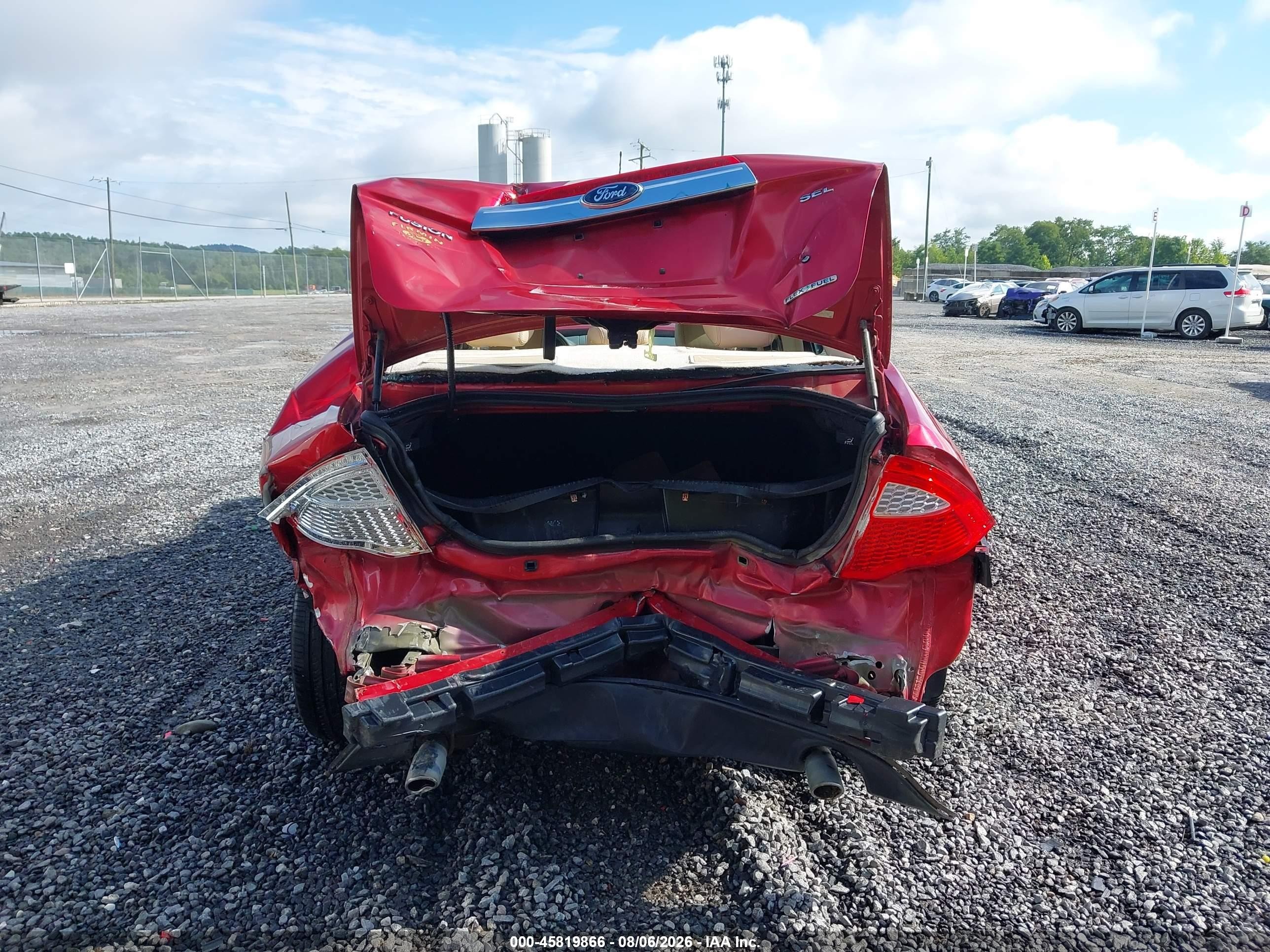 2011 Ford Fusion Sel Red vin: 3FAHP0JG2BR325283