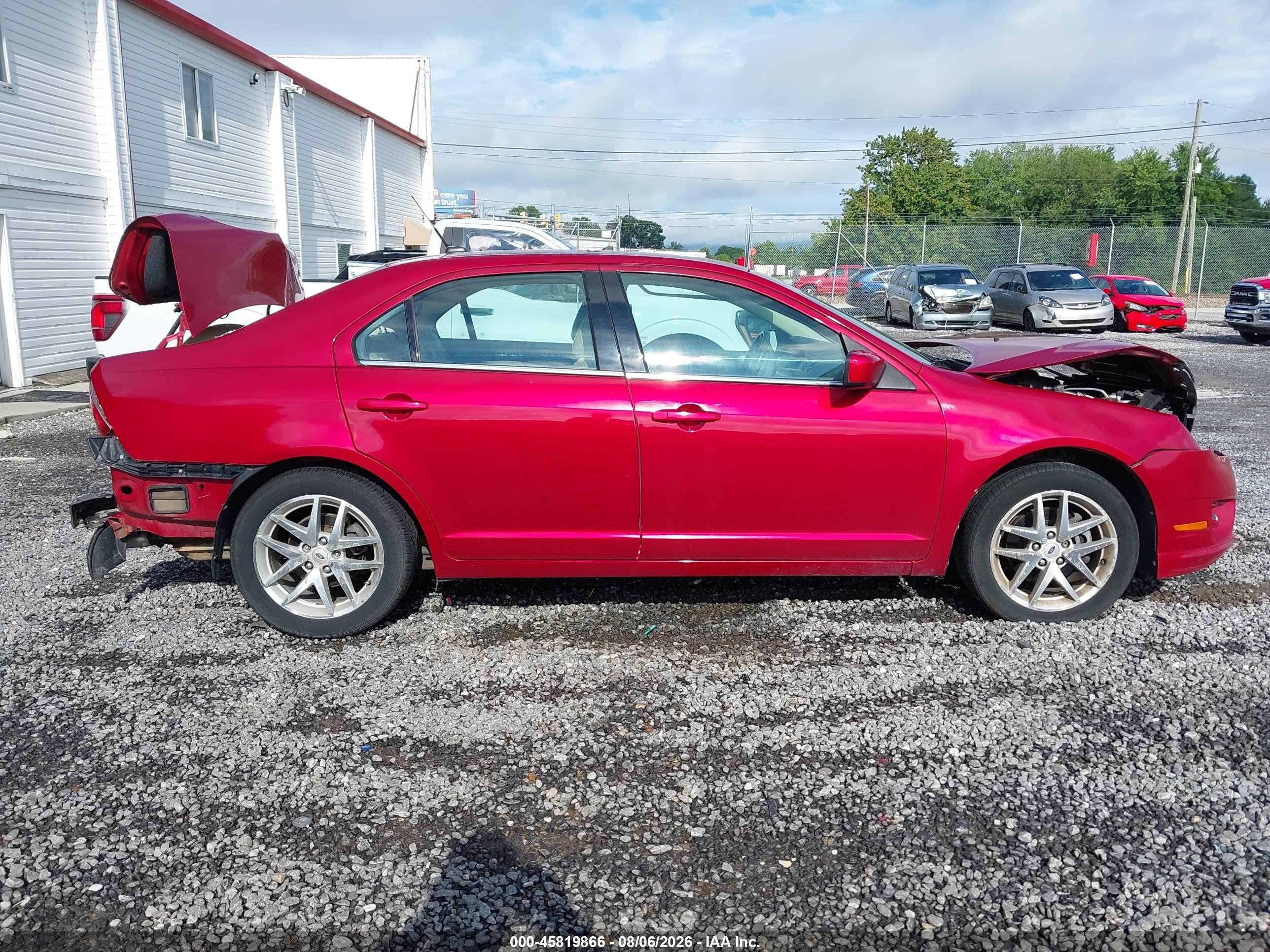 2011 Ford Fusion Sel Red vin: 3FAHP0JG2BR325283
