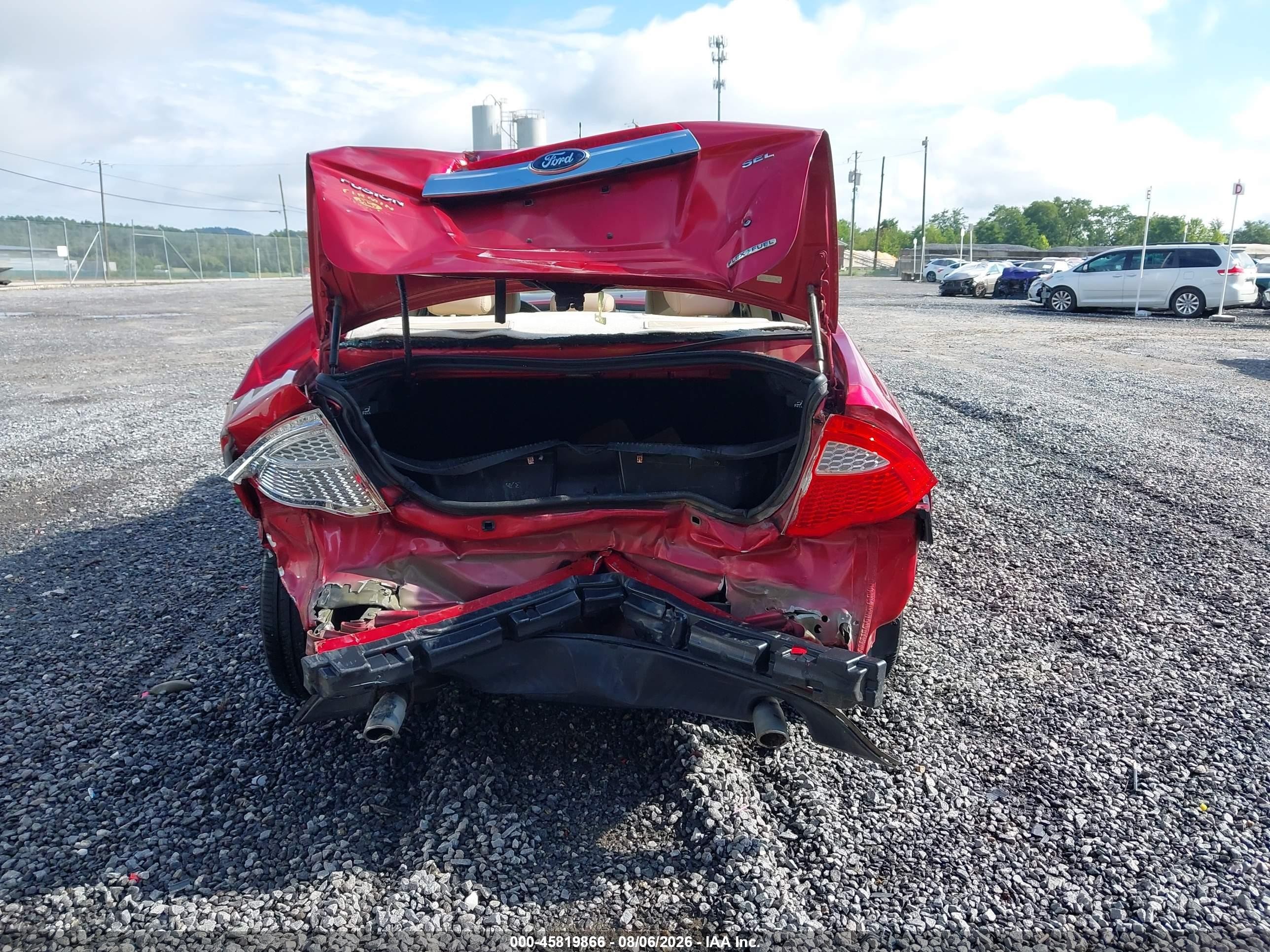2011 Ford Fusion Sel Red vin: 3FAHP0JG2BR325283