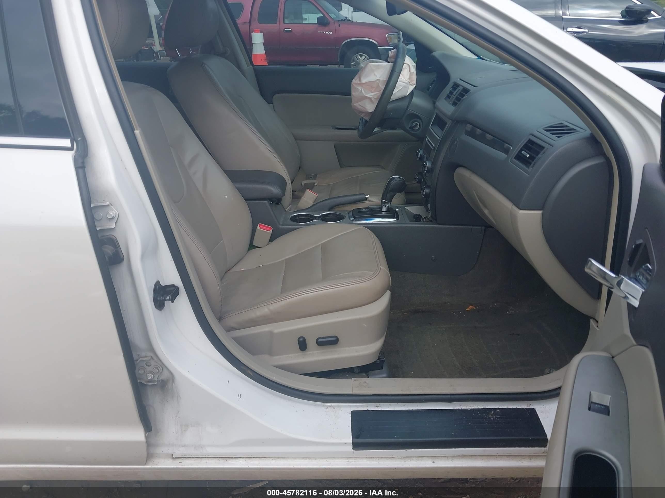 2012 Ford Fusion Sel White vin: 3FAHP0JG2CR144279