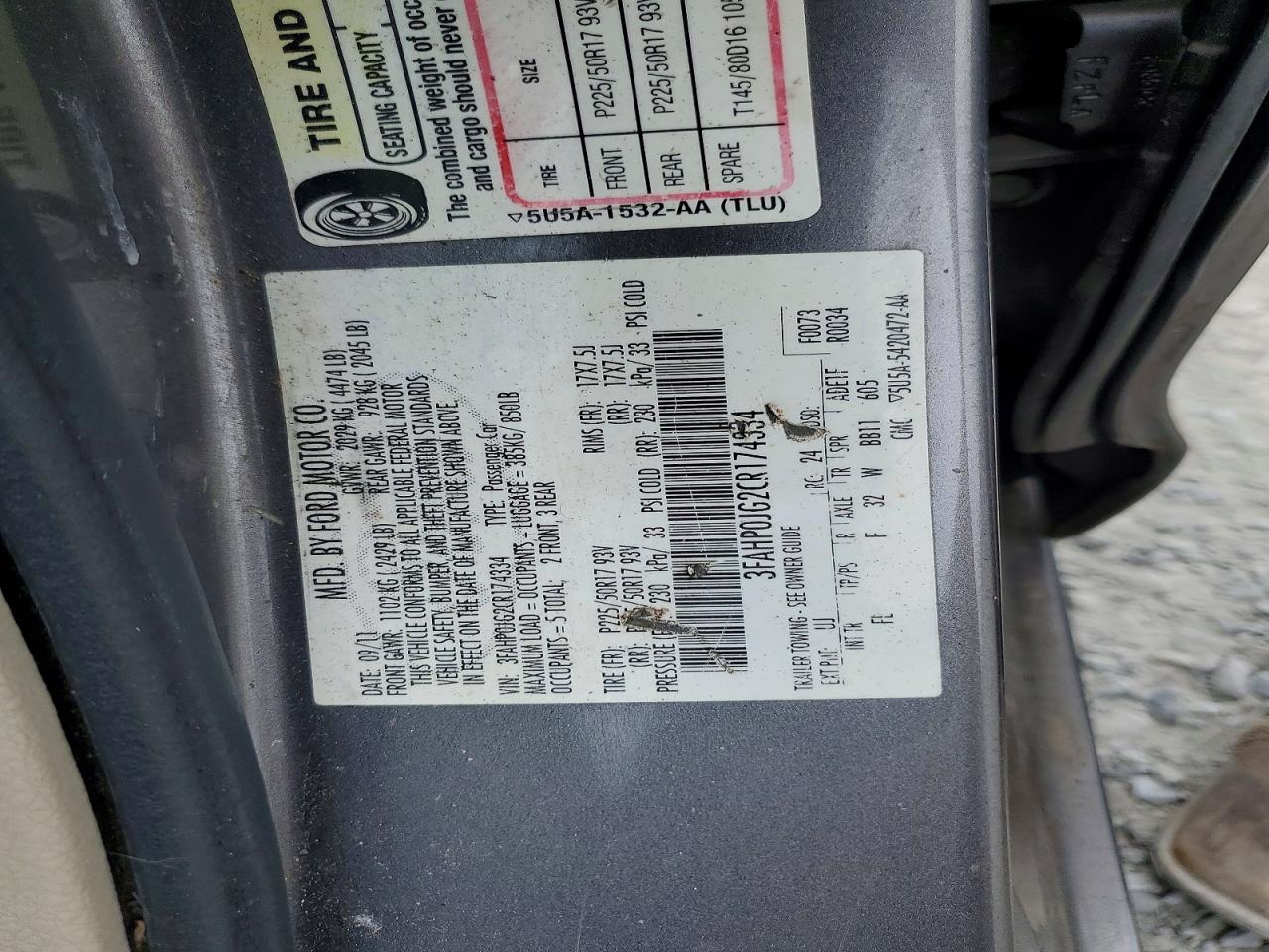 2012 Ford Fusion Sel Gray vin: 3FAHP0JG2CR174334