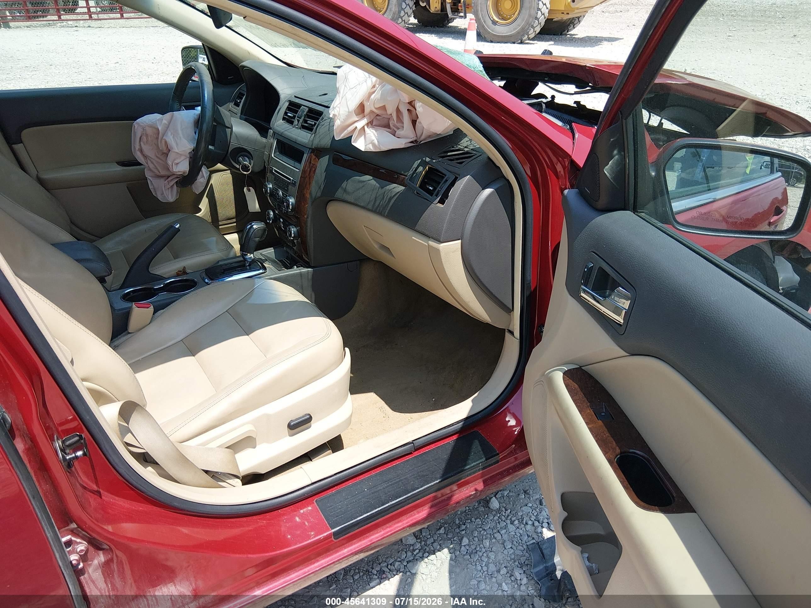 2010 Ford Fusion Sel Maroon vin: 3FAHP0JG3AR158706