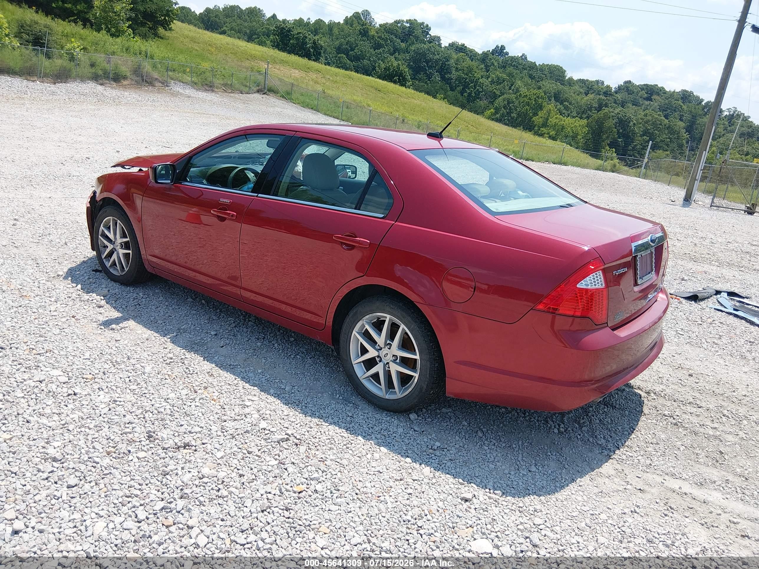 2010 Ford Fusion Sel Maroon vin: 3FAHP0JG3AR158706