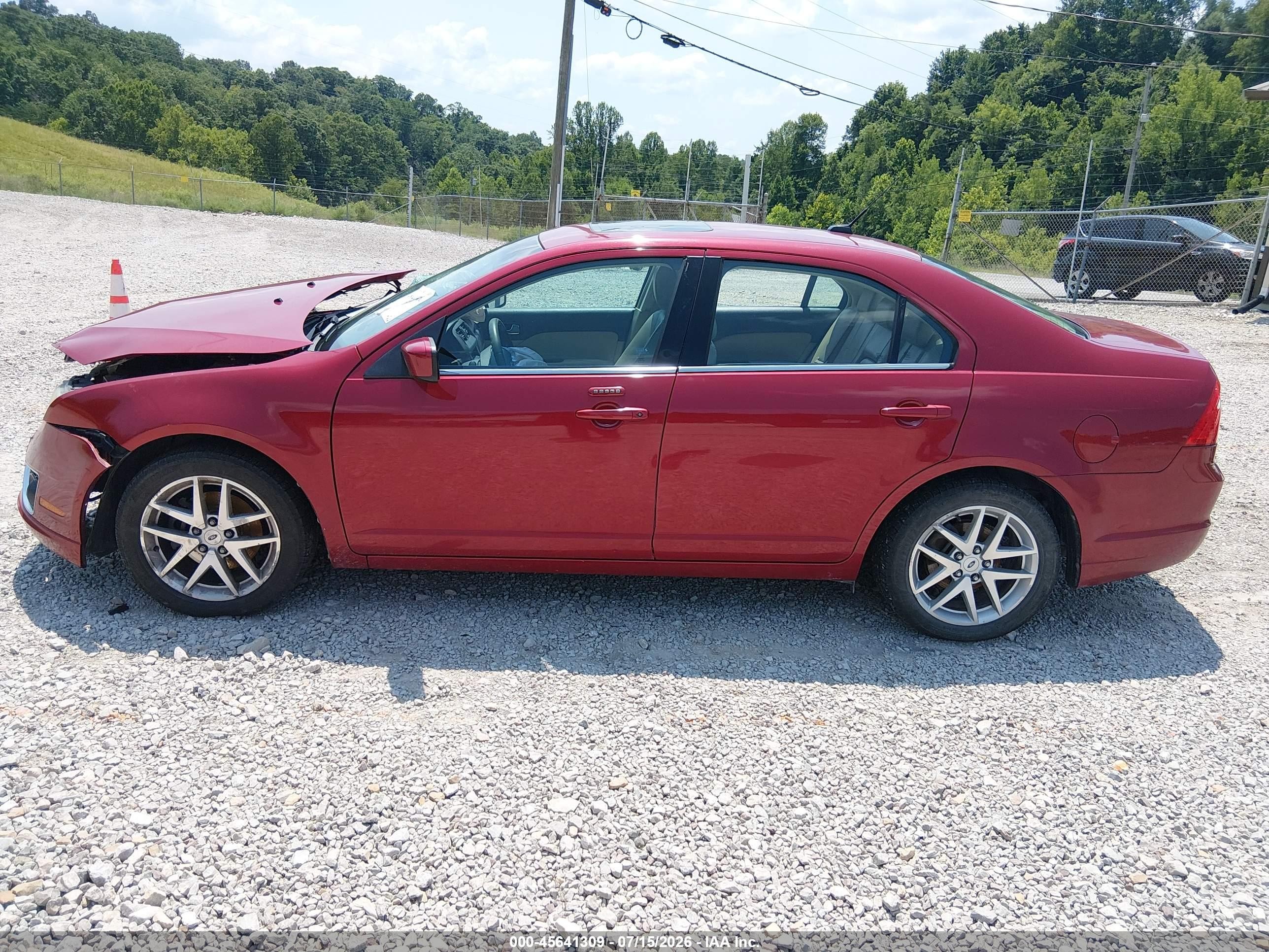 2010 Ford Fusion Sel Maroon vin: 3FAHP0JG3AR158706