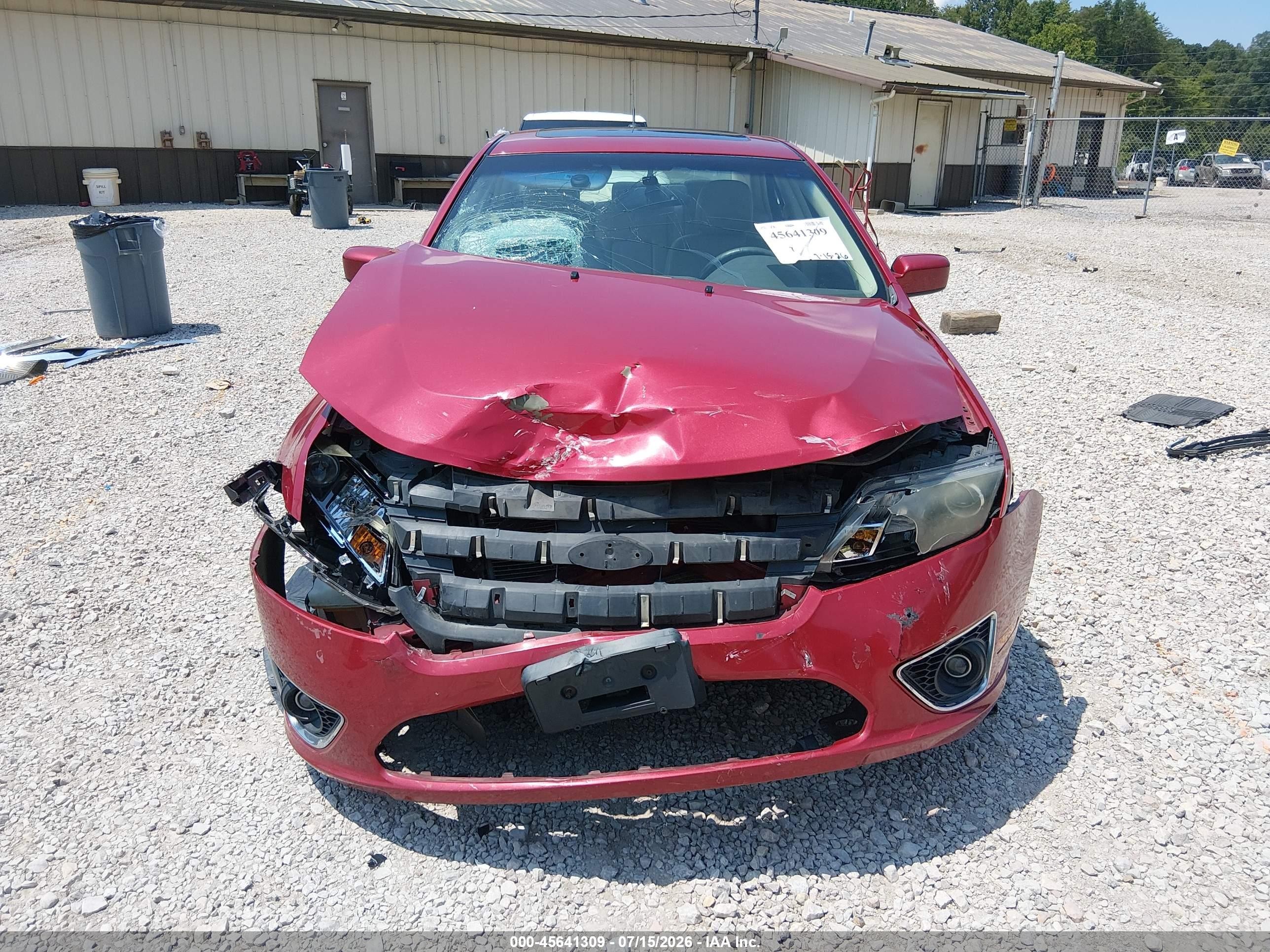 2010 Ford Fusion Sel Maroon vin: 3FAHP0JG3AR158706
