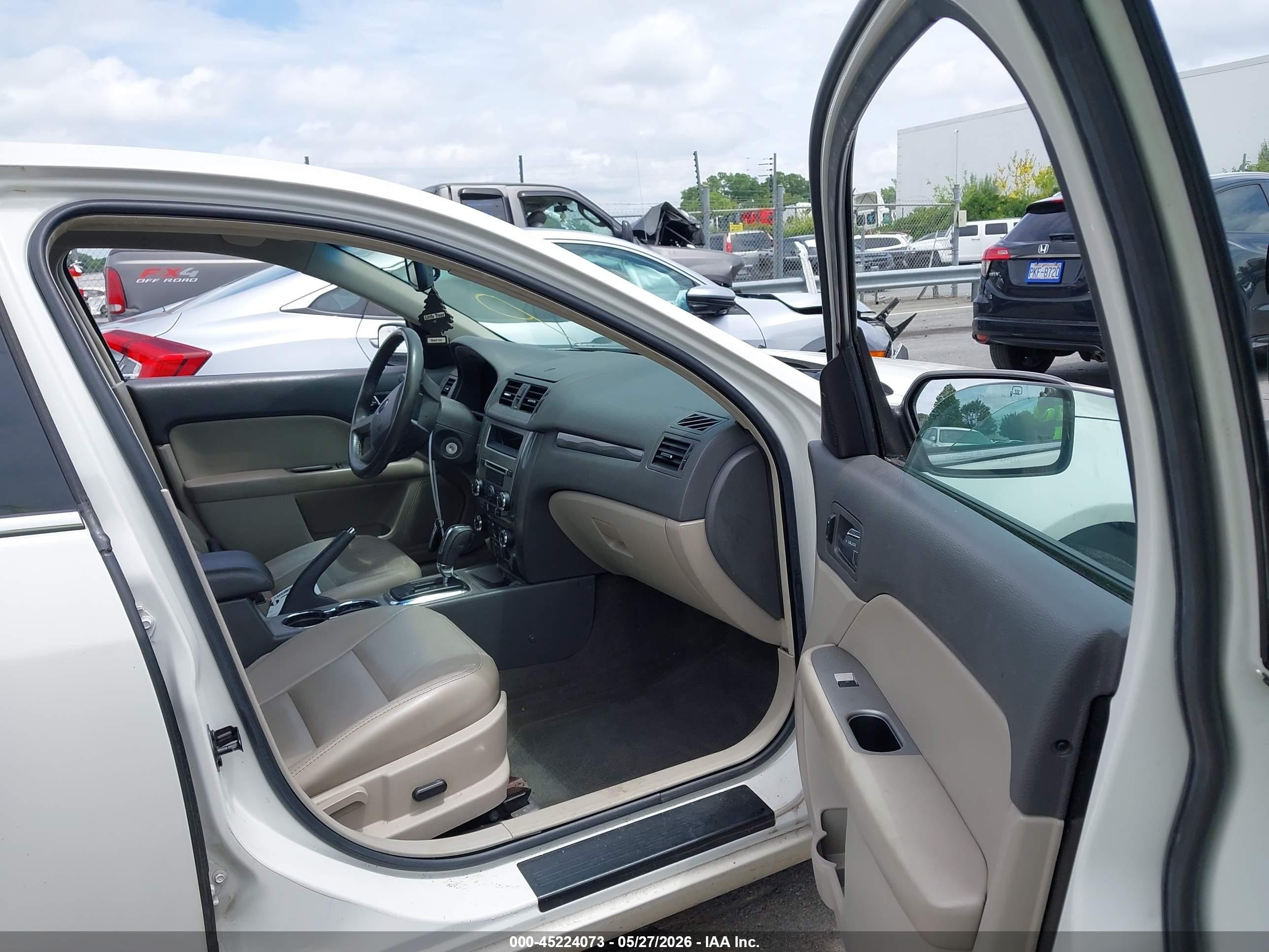 2010 Ford Fusion Sel White vin: 3FAHP0JG3AR214658