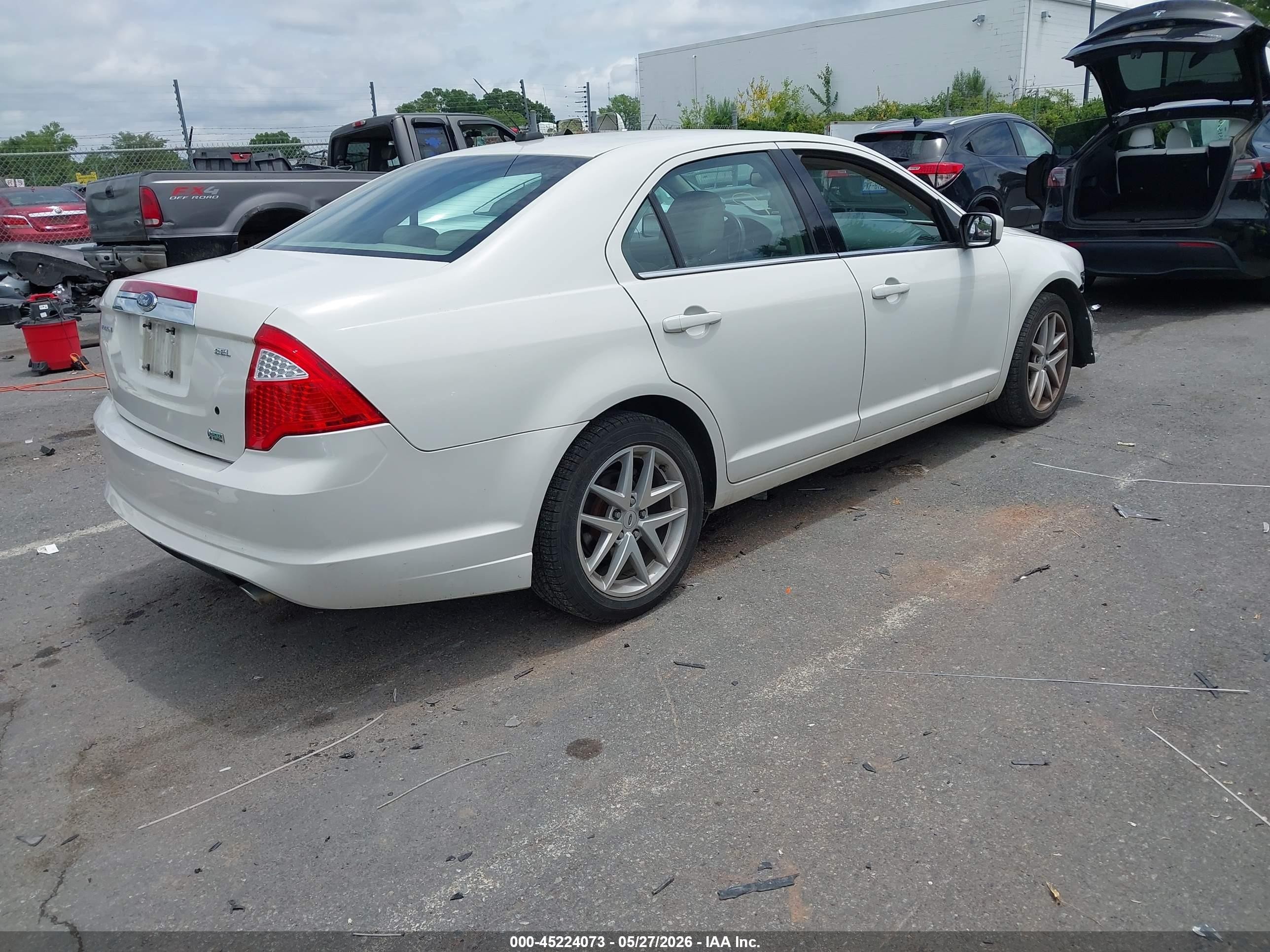 2010 Ford Fusion Sel White vin: 3FAHP0JG3AR214658
