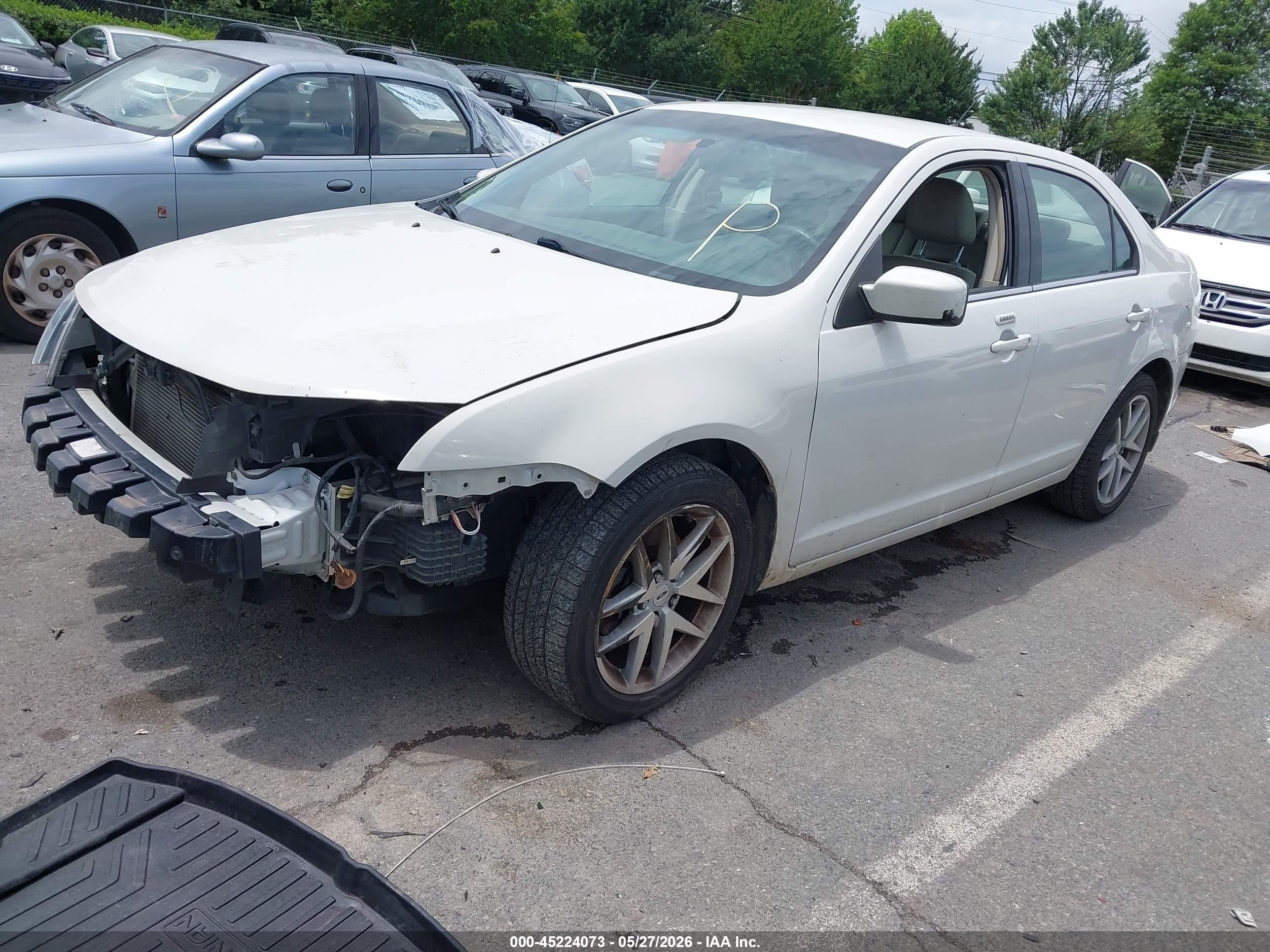 2010 Ford Fusion Sel White vin: 3FAHP0JG3AR214658