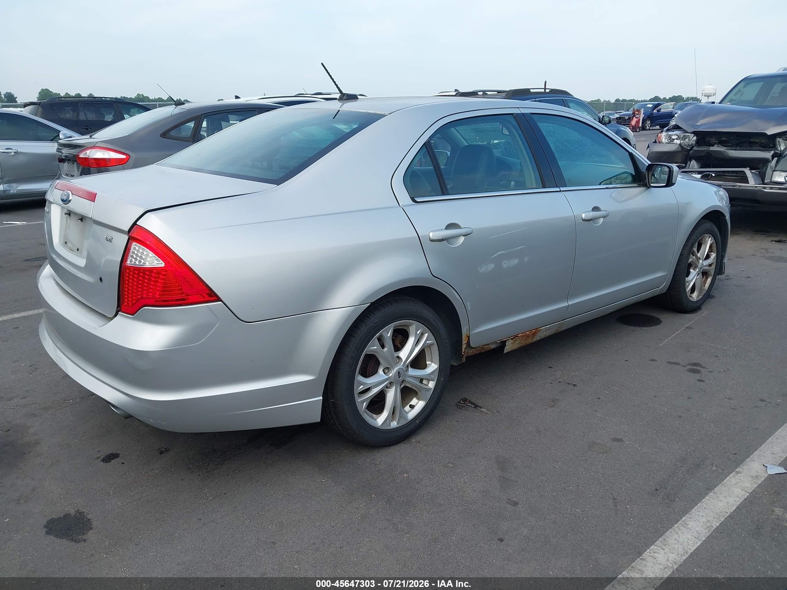 2012 Ford Fusion Sel Silver vin: 3FAHP0JG3CR221256