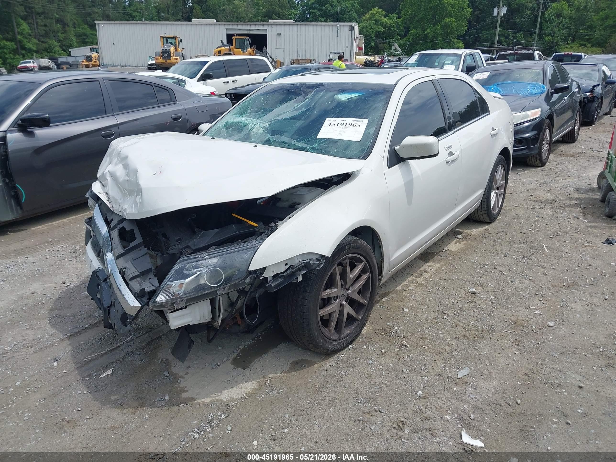 2012 Ford Fusion Sel White vin: 3FAHP0JG3CR293106