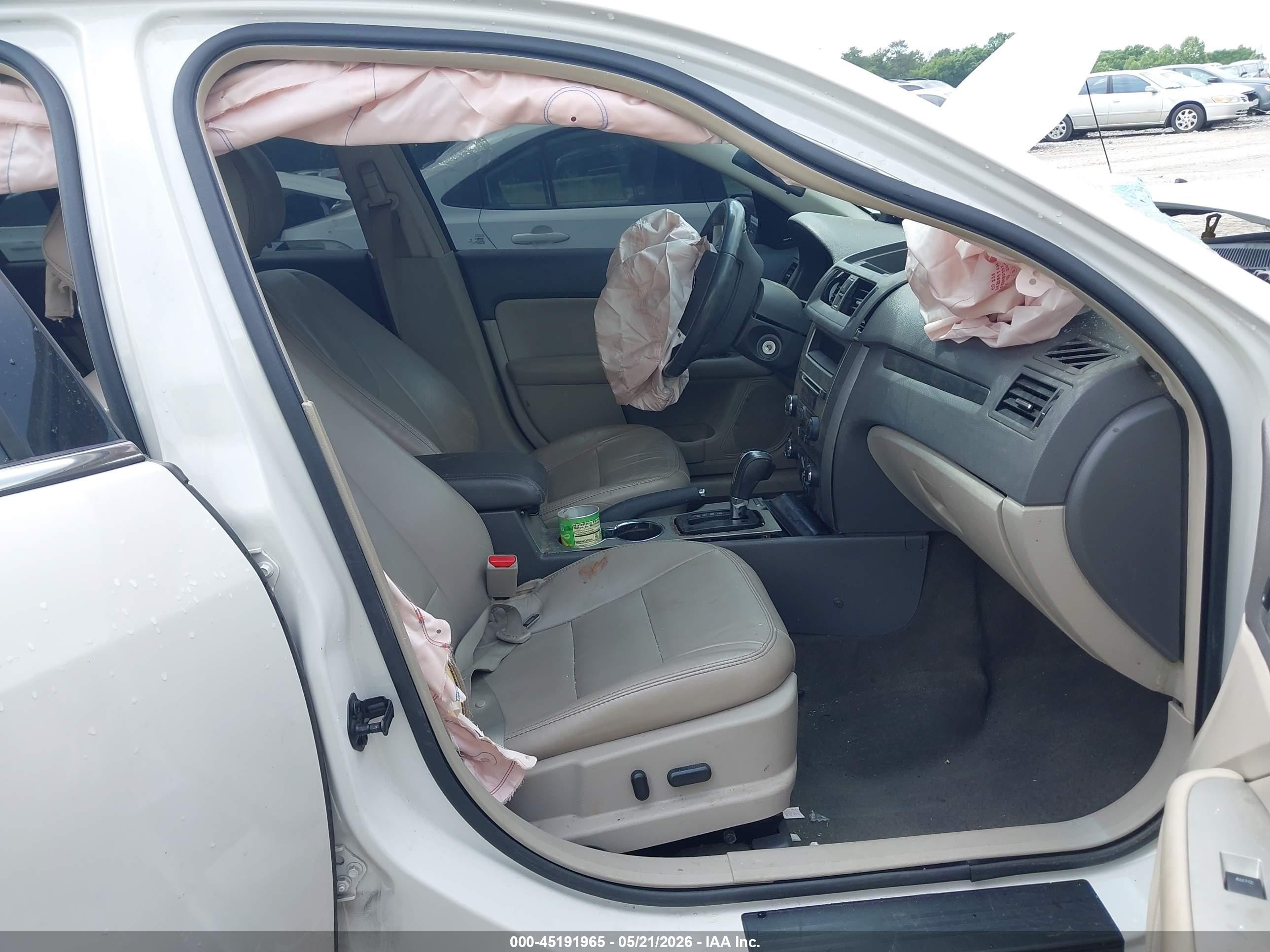 2012 Ford Fusion Sel White vin: 3FAHP0JG3CR293106