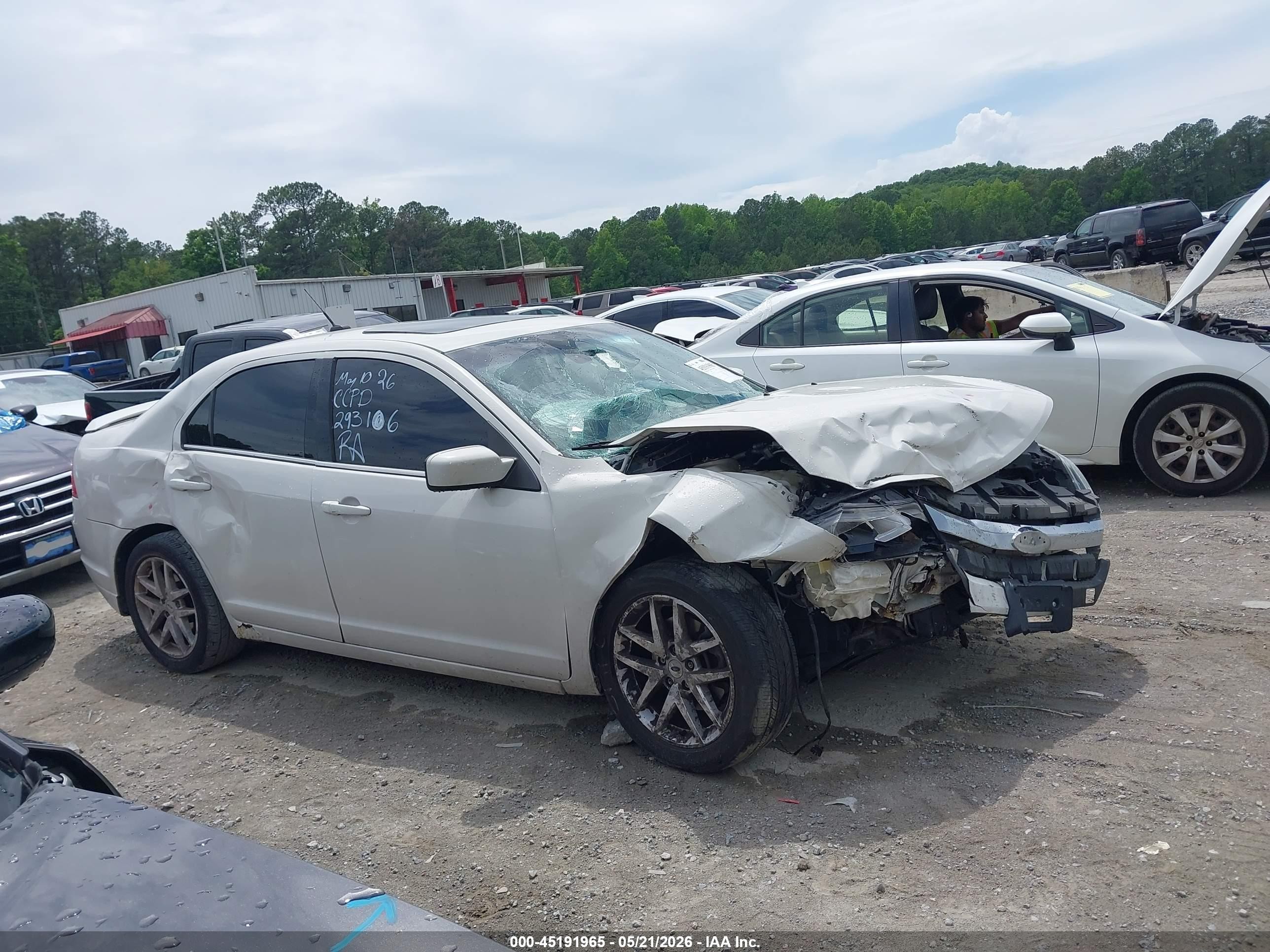 2012 Ford Fusion Sel White vin: 3FAHP0JG3CR293106