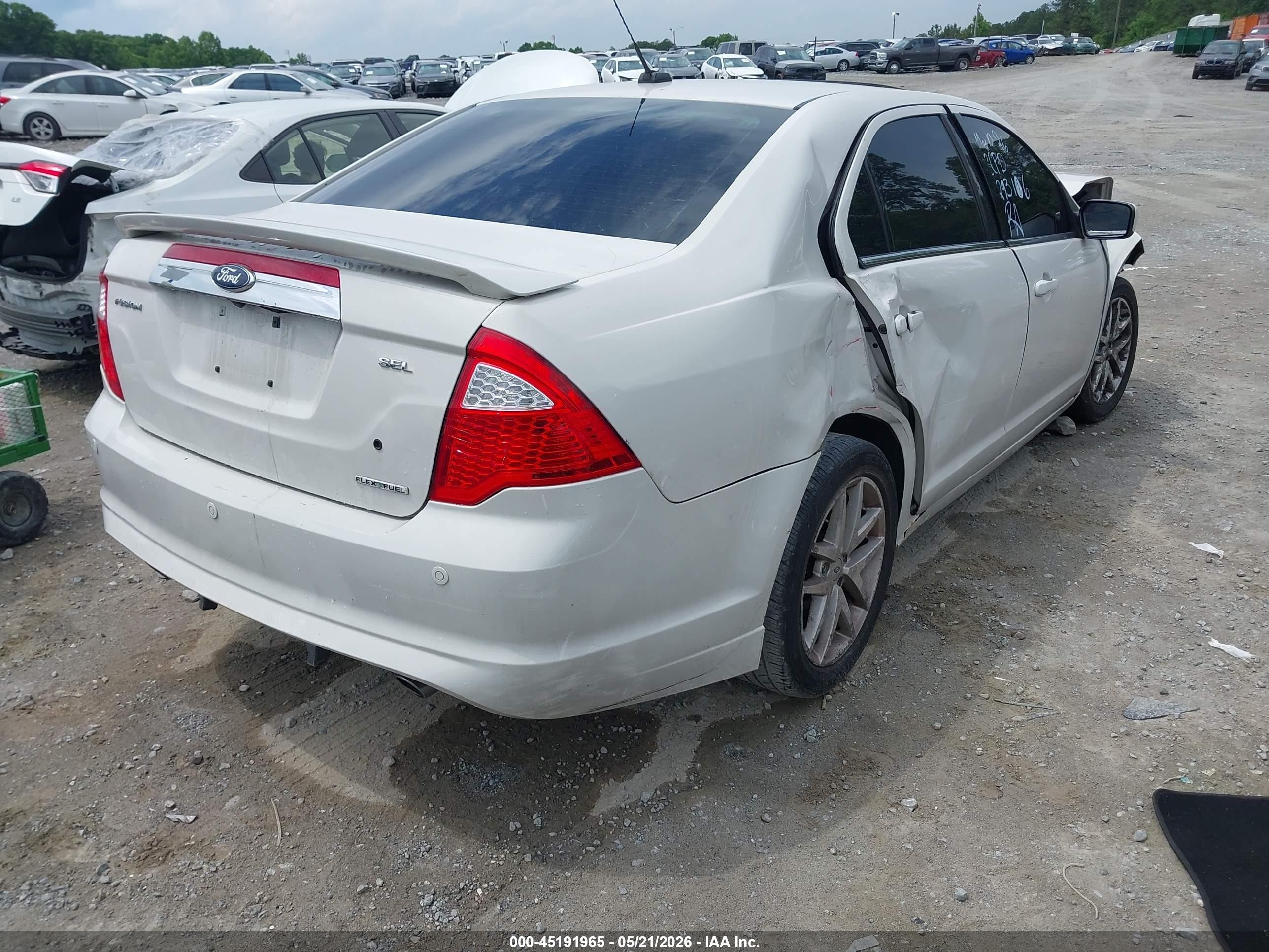 2012 Ford Fusion Sel White vin: 3FAHP0JG3CR293106