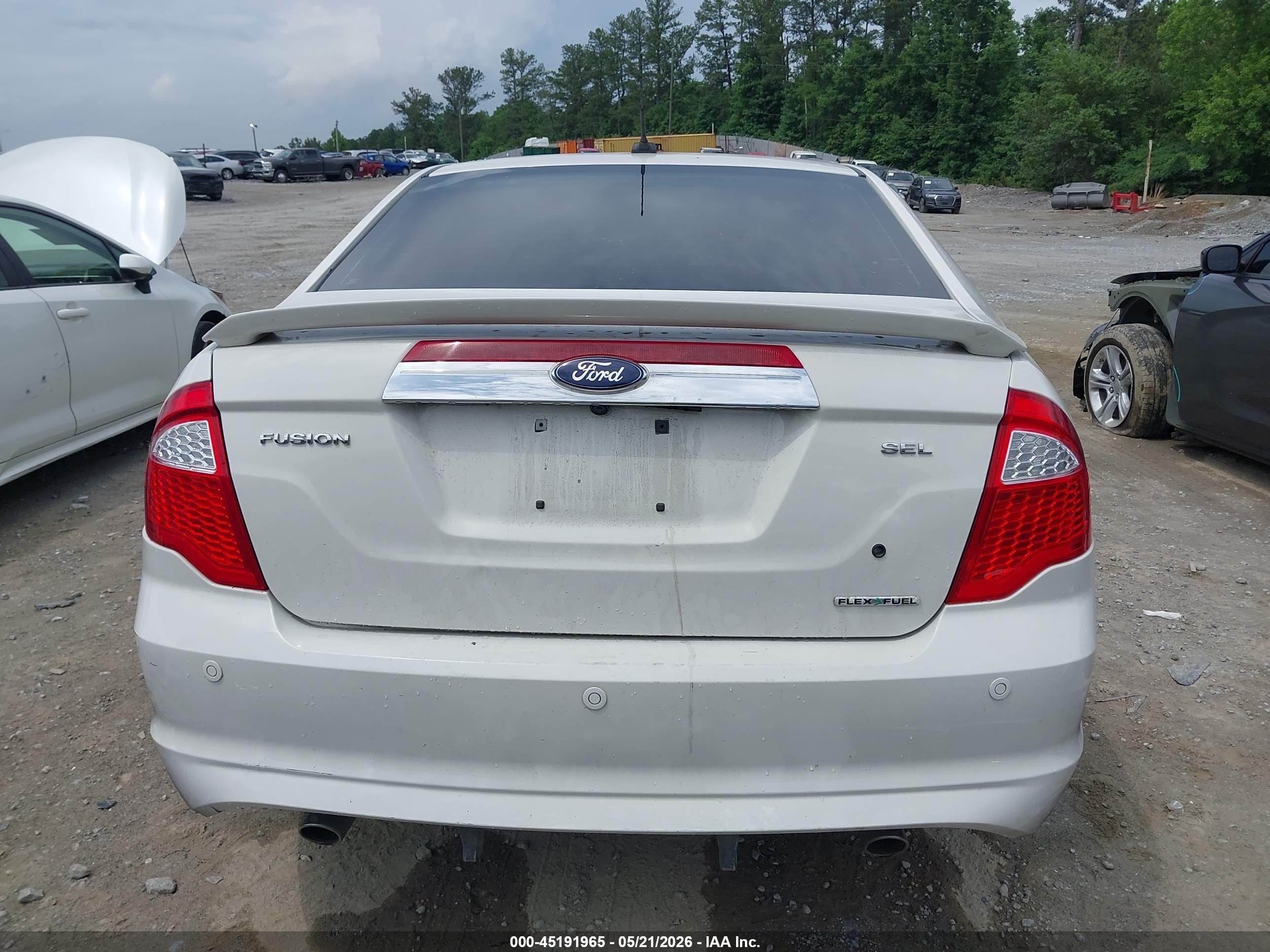 2012 Ford Fusion Sel White vin: 3FAHP0JG3CR293106