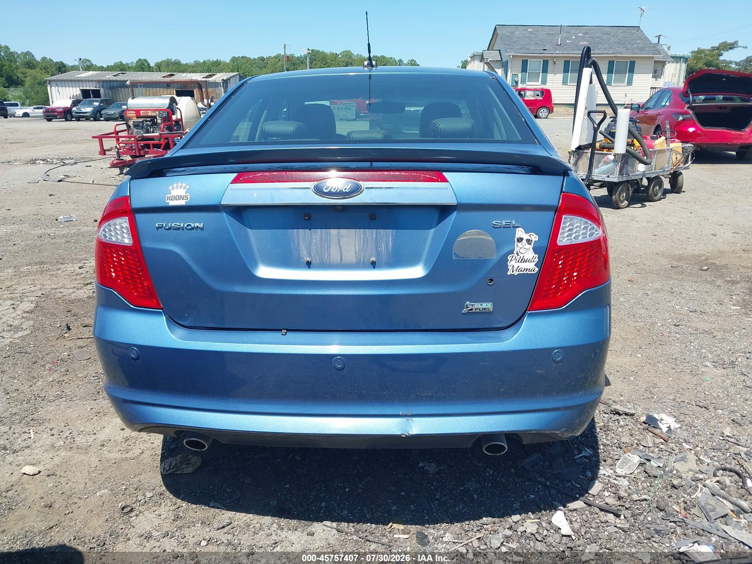 2010 Ford Fusion Sel Blue vin: 3FAHP0JG4AR408924